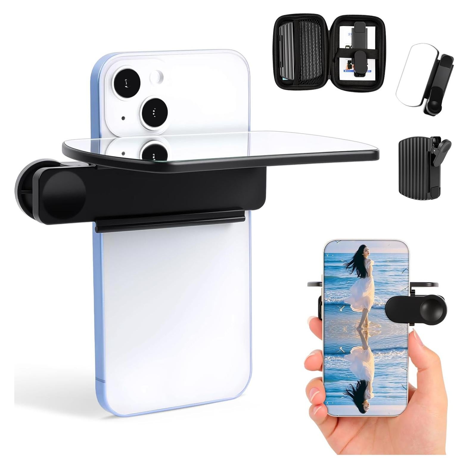 Clip de Reflexión de Espejo Weseecase para Smartphone Negro