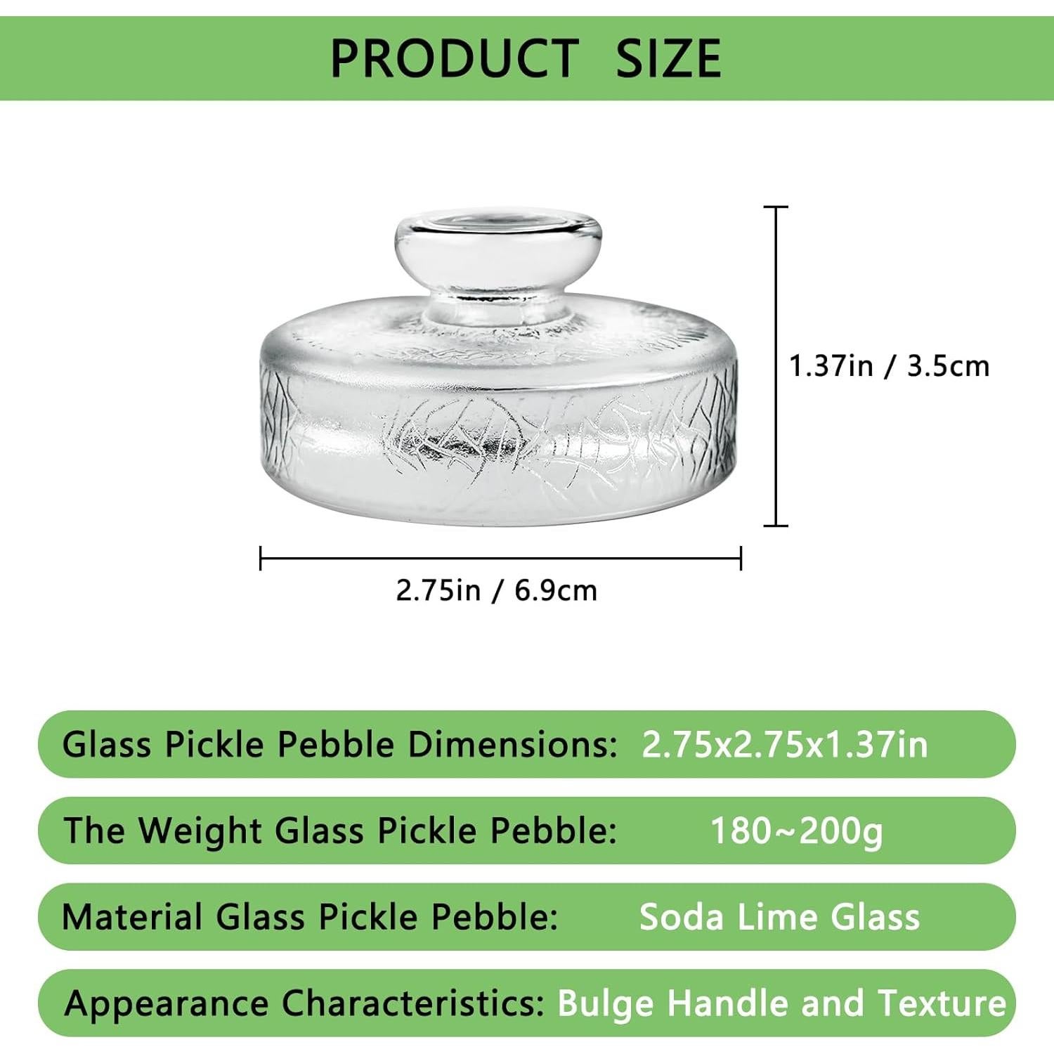 Artcome 5 Pesas de Vidrio para Fermentación Tarros Mason 180-200g