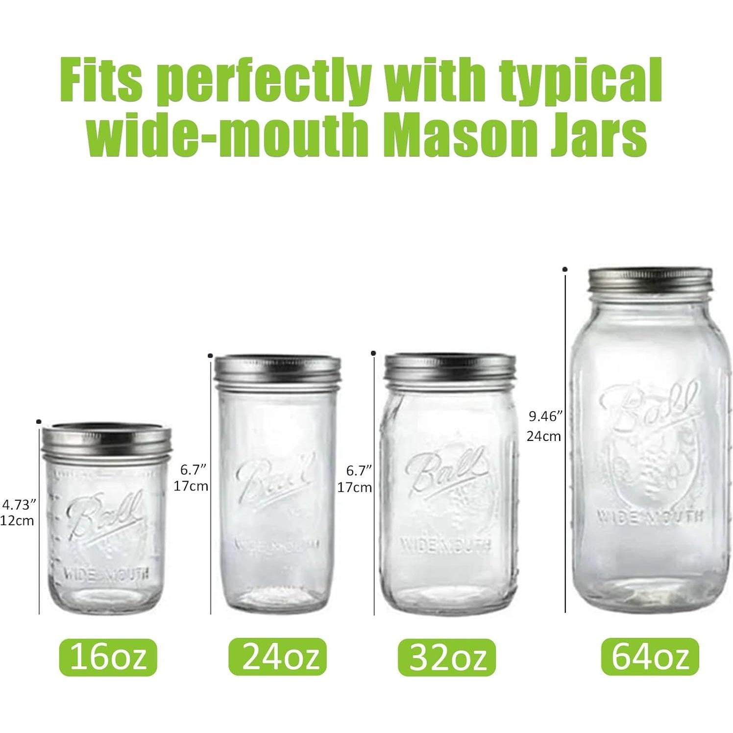 Artcome 5 Pesas de Vidrio para Fermentación Tarros Mason 180-200g