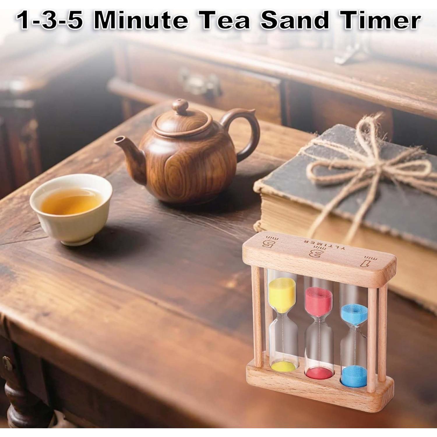 Reloj de Arena YLTIMER 1-3-5 Minutos Madera Colorido