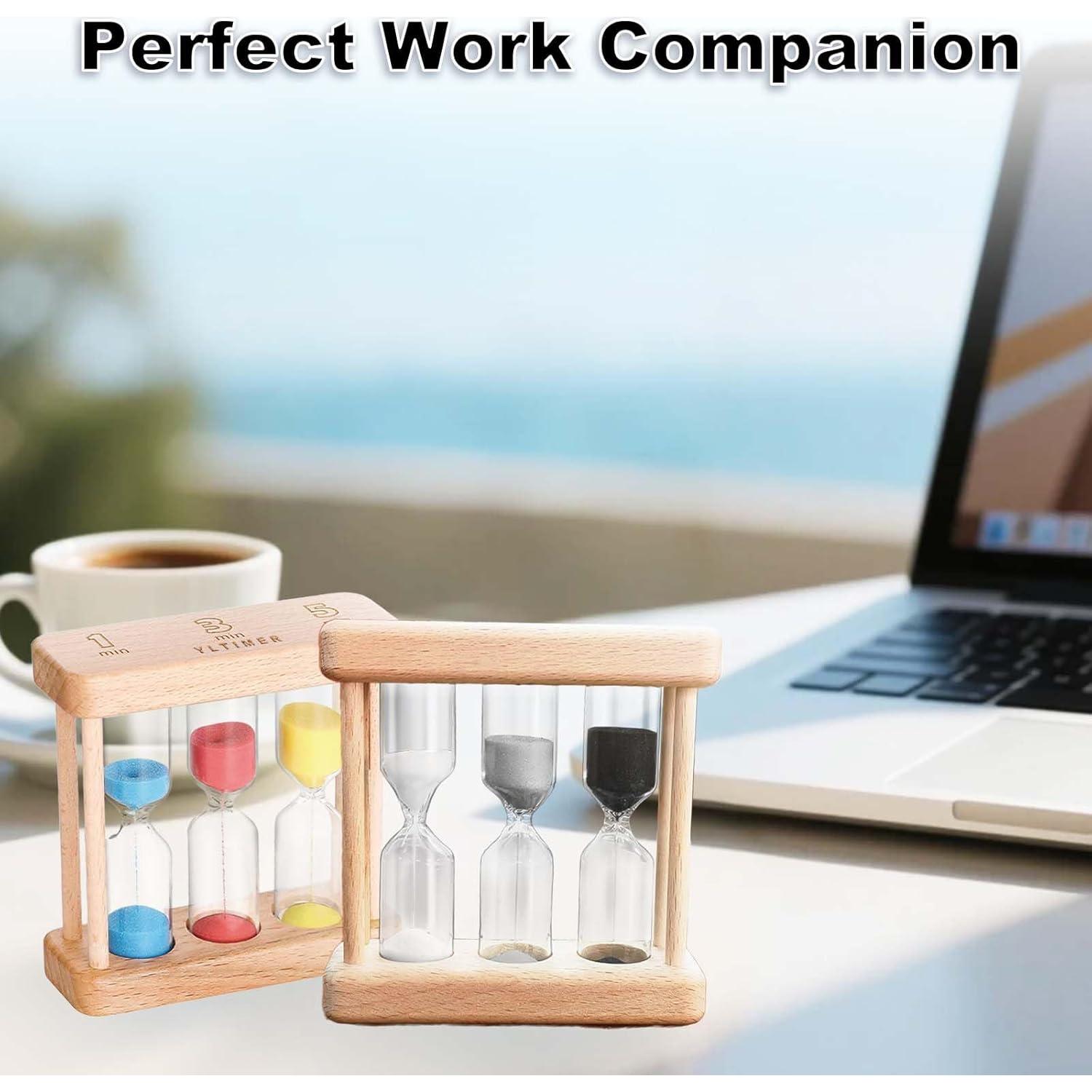 Reloj de Arena YLTIMER 1-3-5 Minutos Madera Colorido