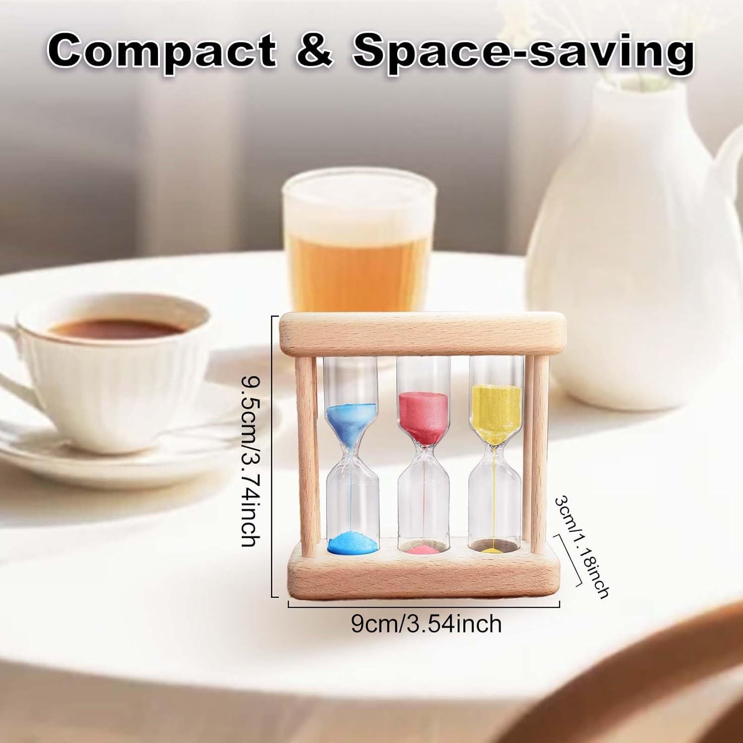 Reloj de Arena YLTIMER 1-3-5 Minutos Madera Colorido