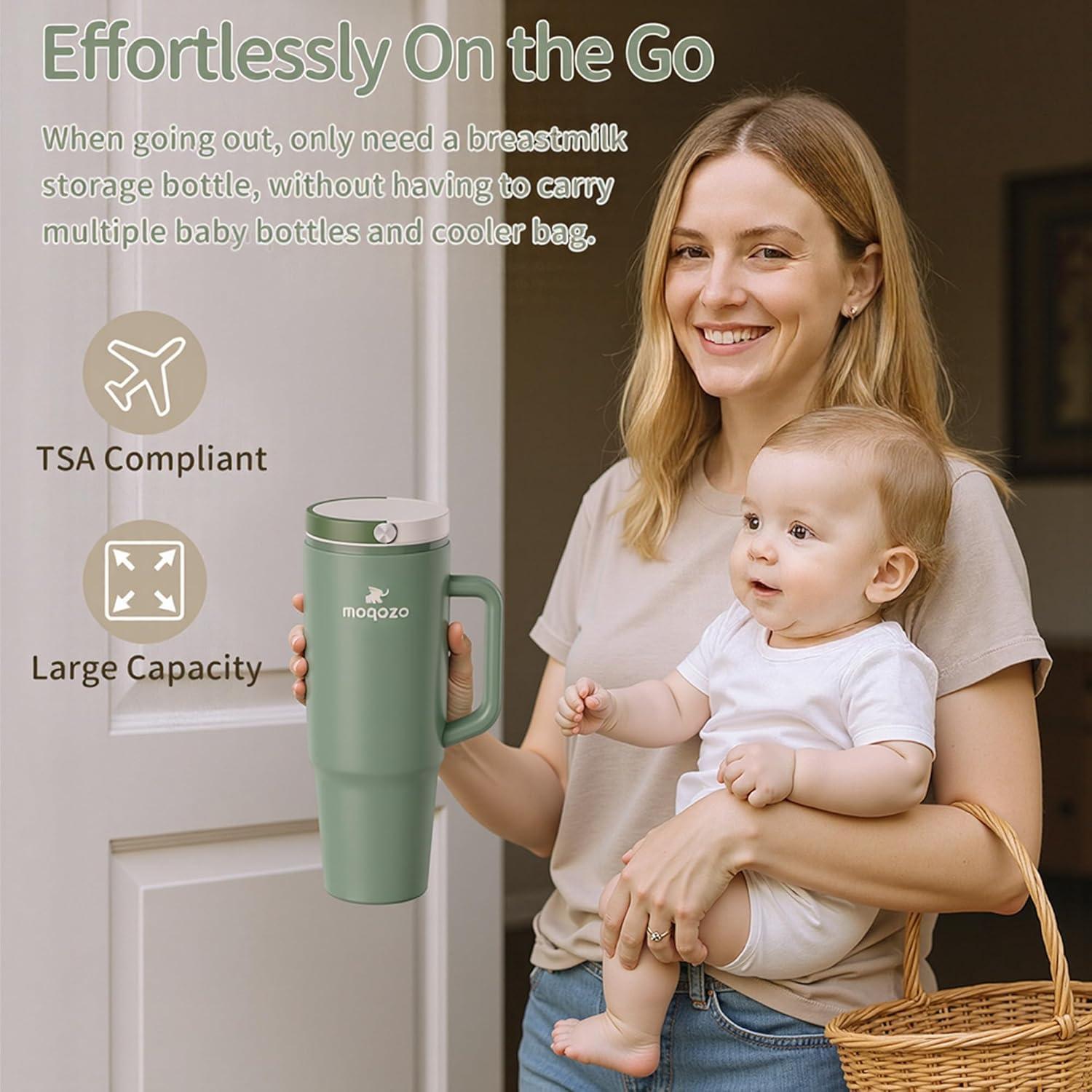 Enfriador de Leche Materna Portátil MOQOZO 26oz Verde