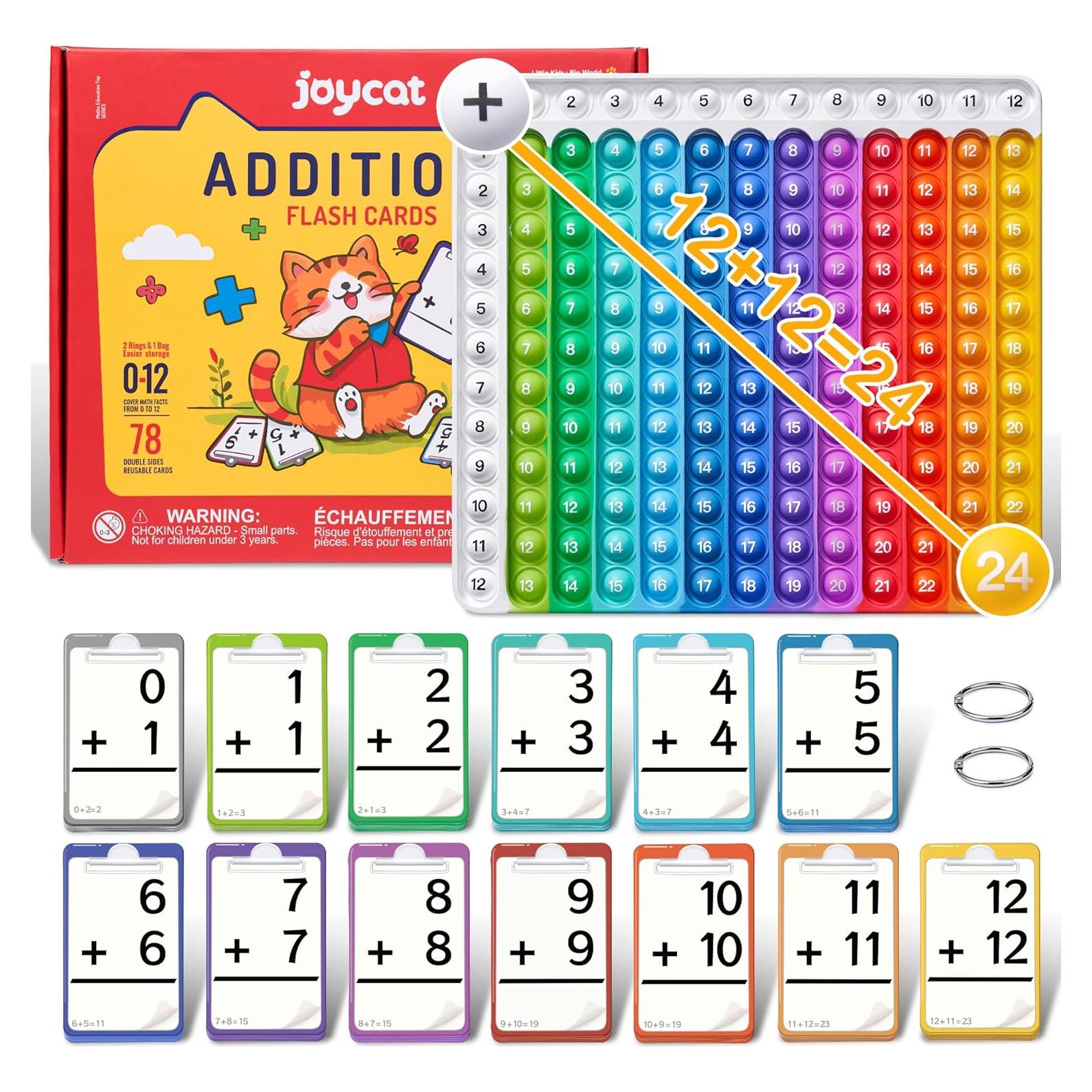 Tarjetas de Suma JoyCat 78 Piezas para Aprendizaje Matemático