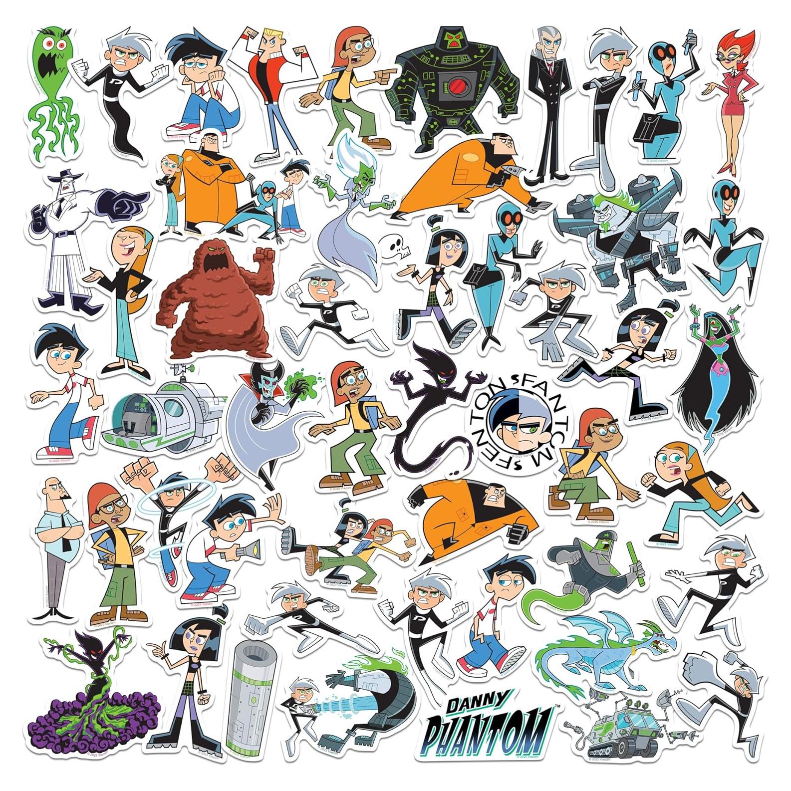 Paquete de 50 Stickers Deluxe de Vinilo Danny Phantom