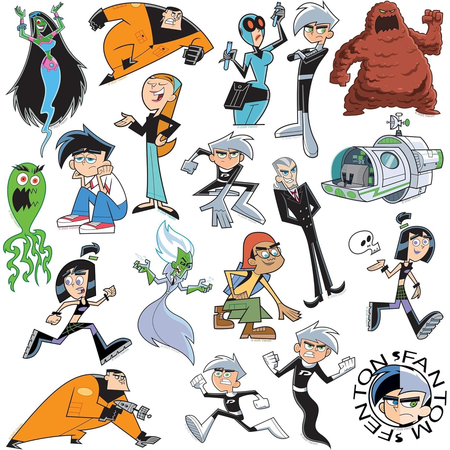 Paquete de 50 Stickers Deluxe de Vinilo Danny Phantom