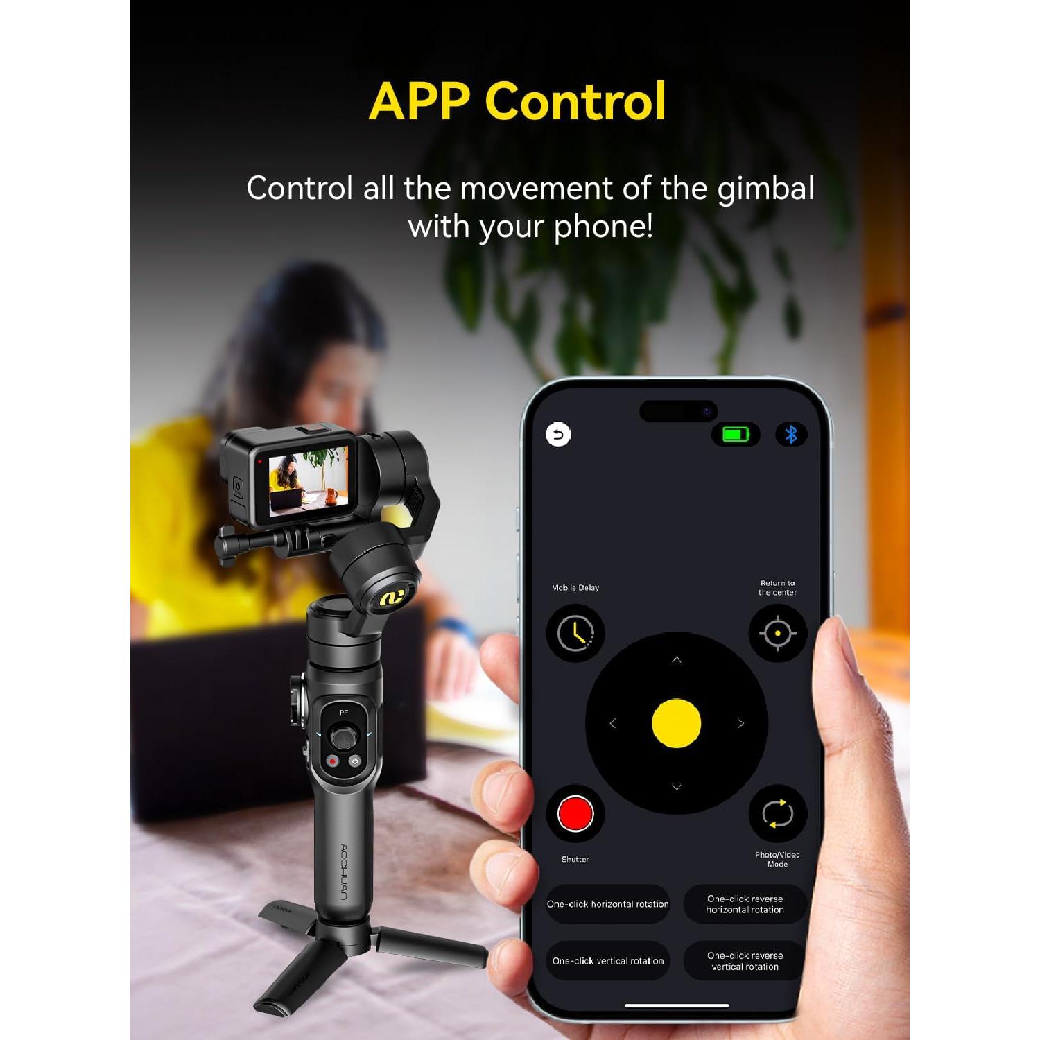 Gimbal Estabilizador AOCHUAN SG1 para GoPro Hero 12/11