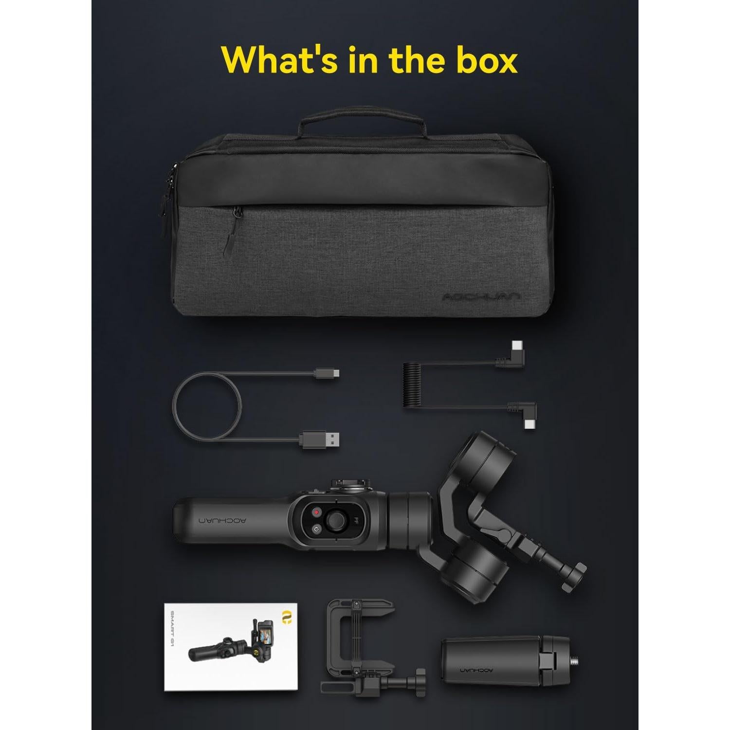 Gimbal Estabilizador AOCHUAN SG1 para GoPro Hero 12/11