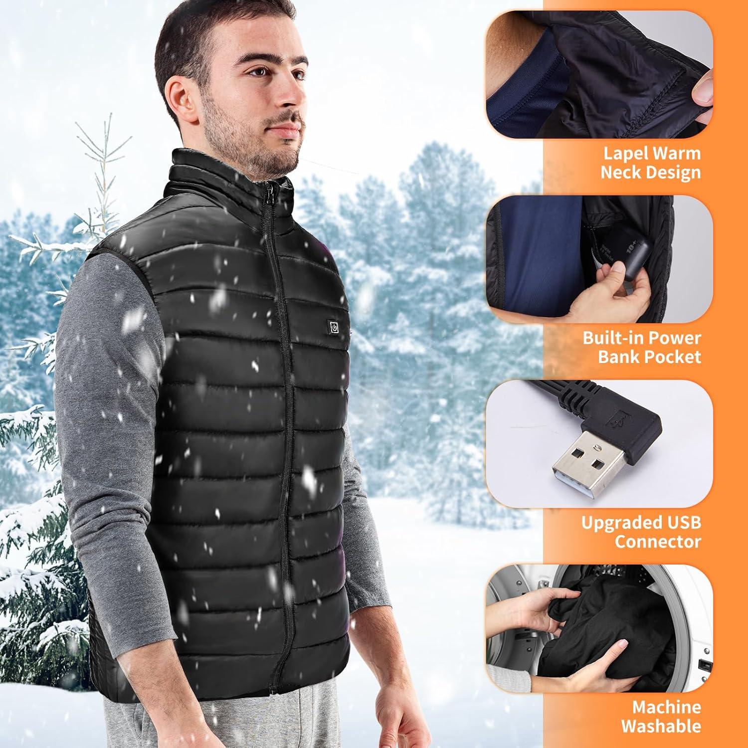 Chaleco Calefactable Bellaciao 5V USB Unisex Negro Grande