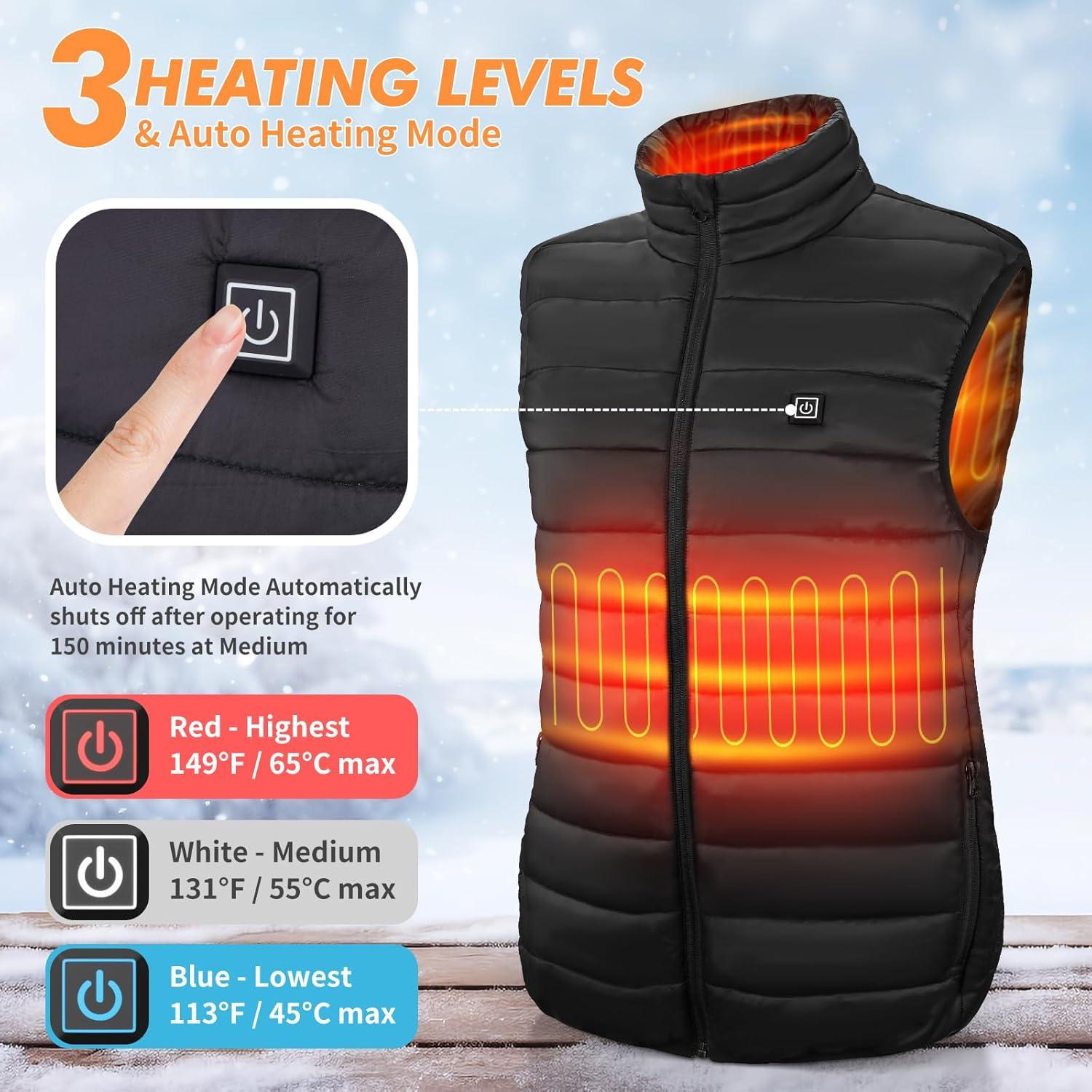 Chaleco Calefactable Bellaciao 5V USB Unisex Negro Grande