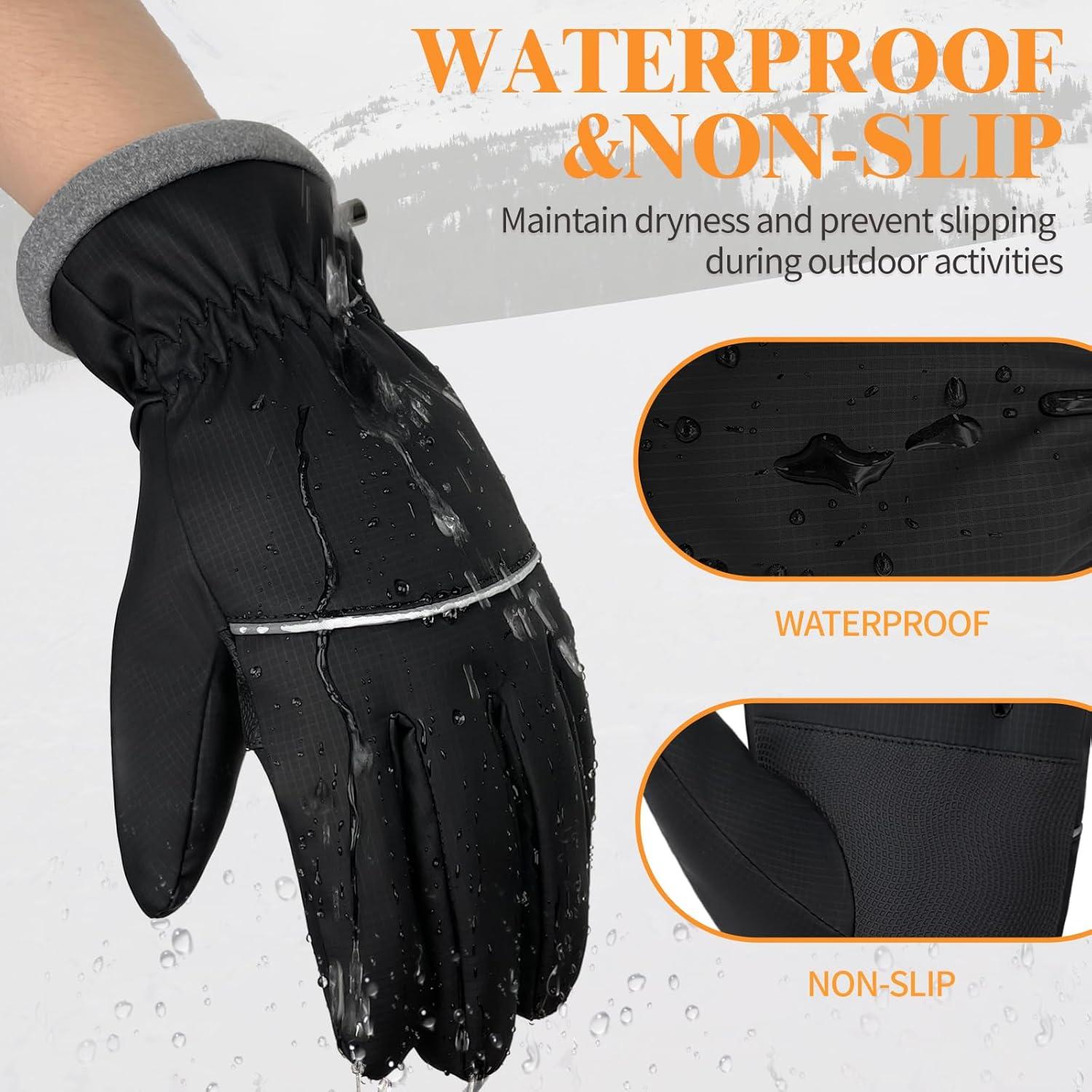 Guantes de Invierno Woogwin Térmicos Impermeables para Hombres y Mujeres