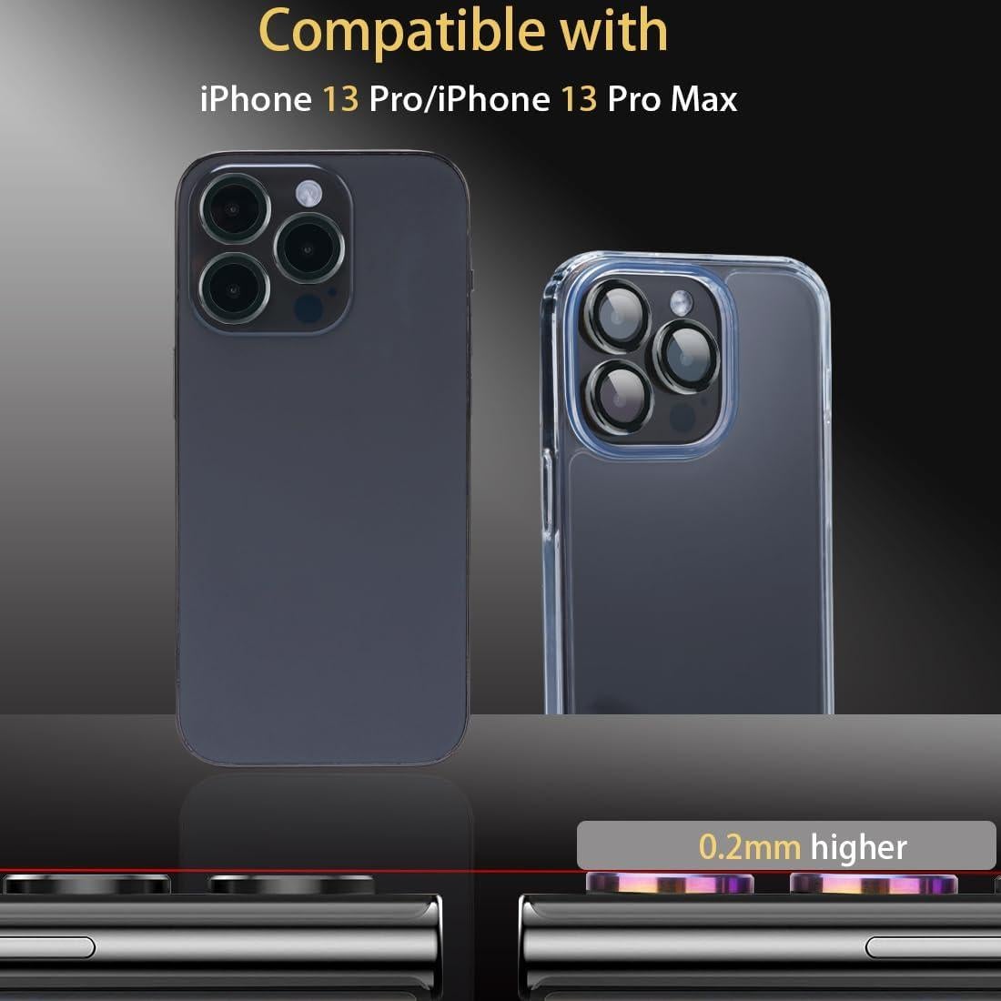 Protector de Lente de Cámara Rayorcon para iPhone 13 Pro Max