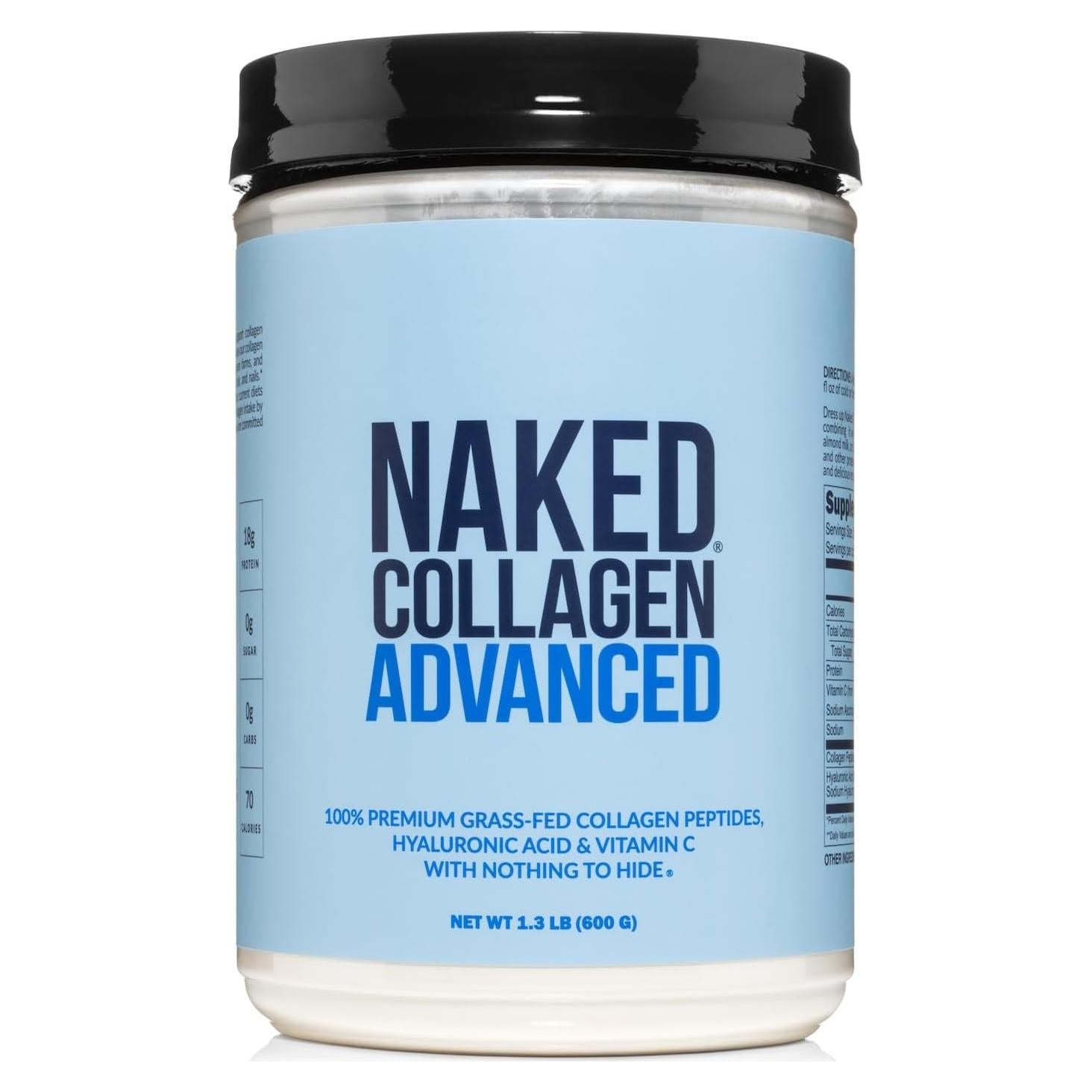 Colágeno Avanzado NAKED - Polvo Hidrolizado 600g con Vitamina C
