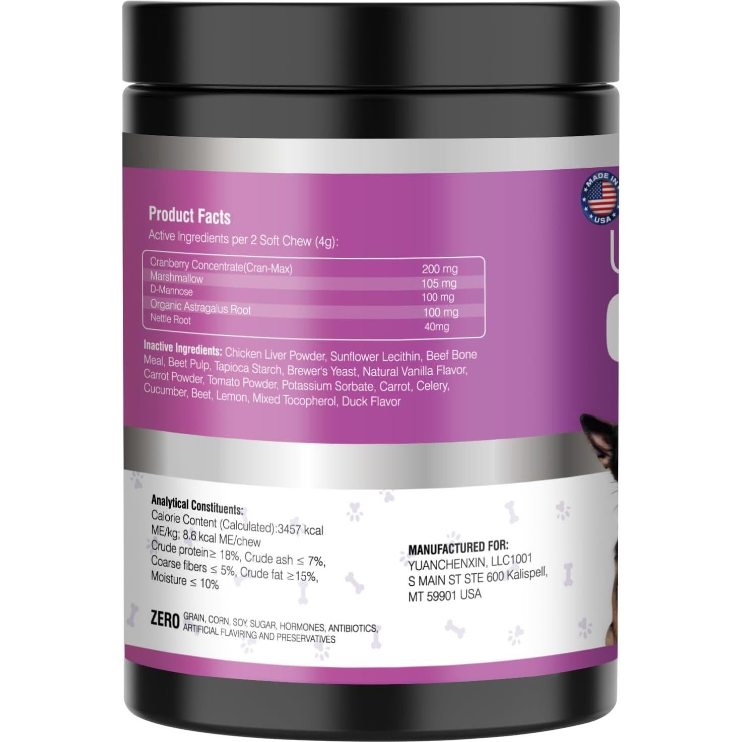 Suplemento de Arándano TTLXBL para UTI en Perros 200 Masticables