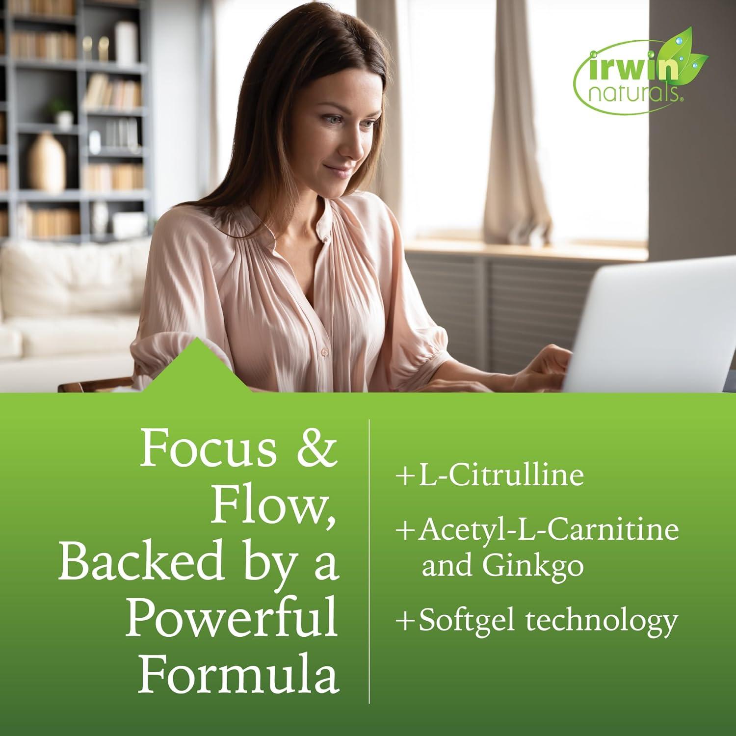 Irwin Naturals Brain Awake - 60 geles líquidos - Potenciador cerebral