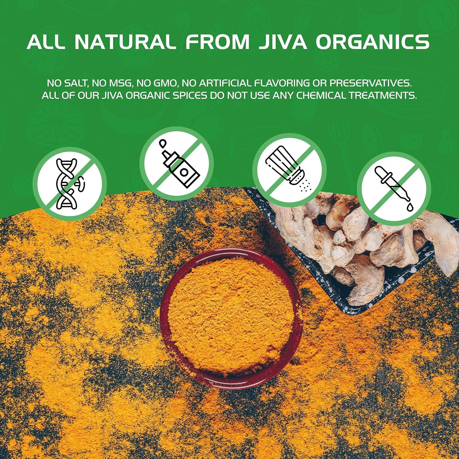 Polvo de Cúrcuma Orgánica Jiva Organics 450g - Alto Contenido de Curcumina