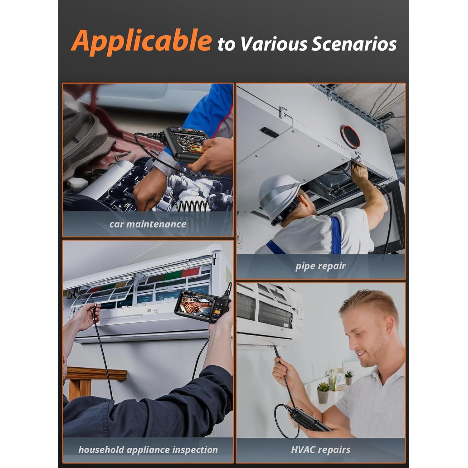 Cámara Endoscópica Vorth C33 Doble Lente 5m IP67 1080P