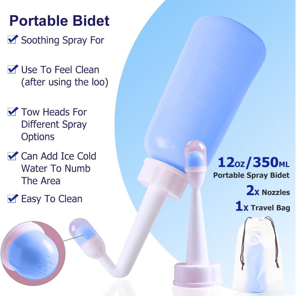 Botella Peri MeisiKeli 350ml Azul - Bidet Portátil 2 en 1