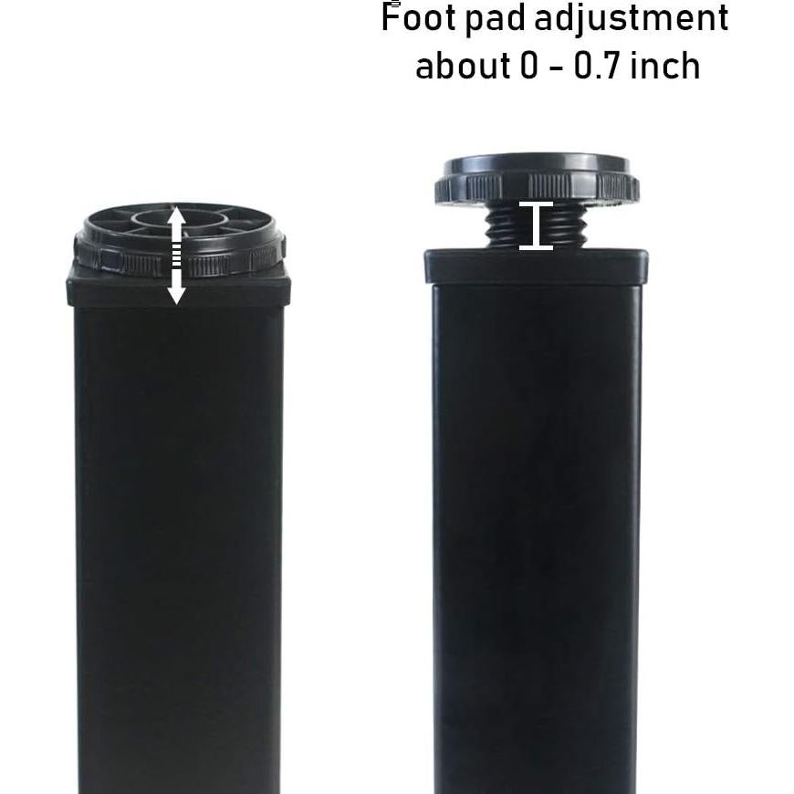 Piernas de Mueble Metálicas Ajustables QLLY 10.2 cm - Juego de 4