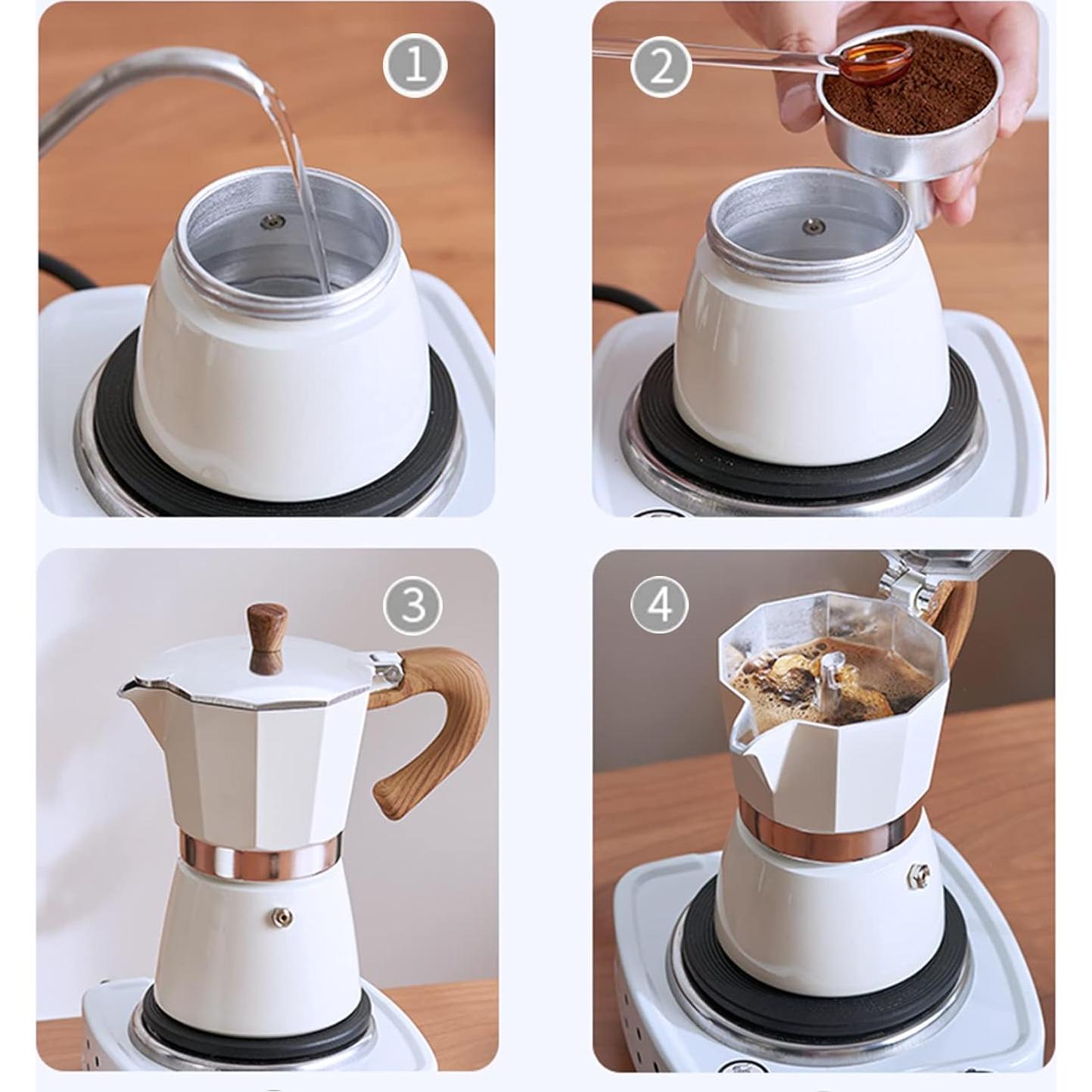 Cafetera Moka Conyee 3 Tazas 150 ml Manual Aluminio