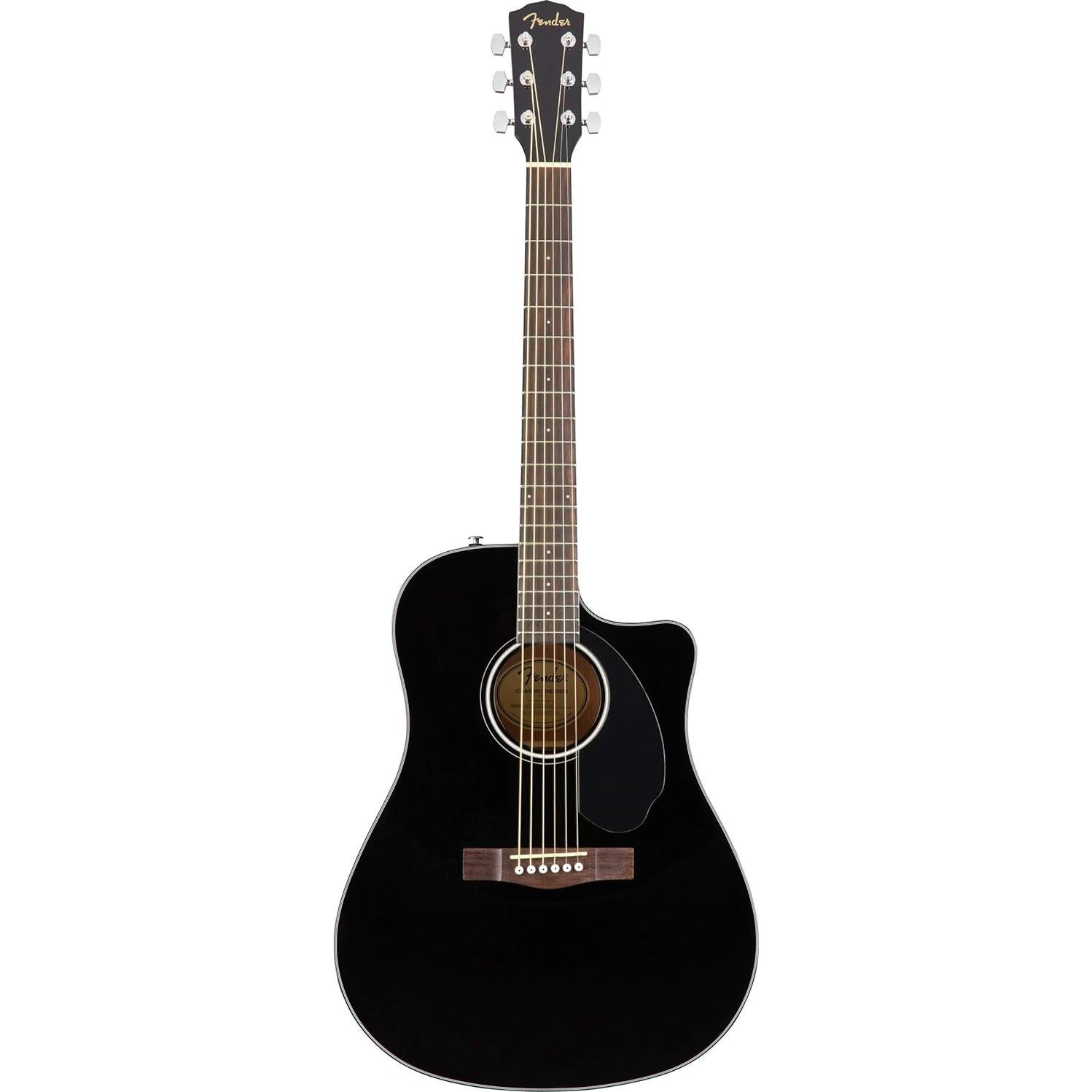Guitarra Acústica-Eléctrica Fender CD-60SCE Negra con Accesorios