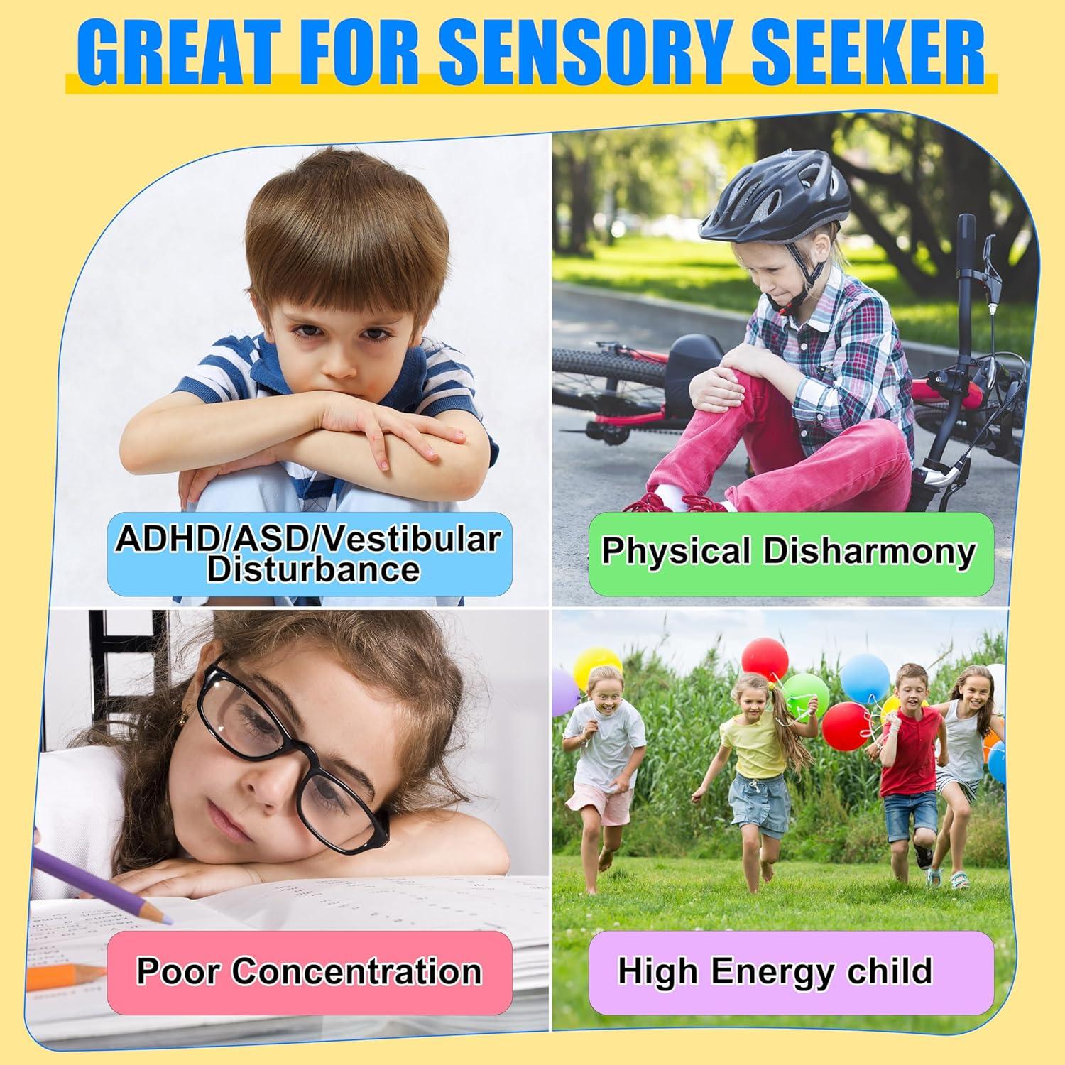 Silla Giratoria Sensorial CHICAURA Rosa para Niños 3+ Años