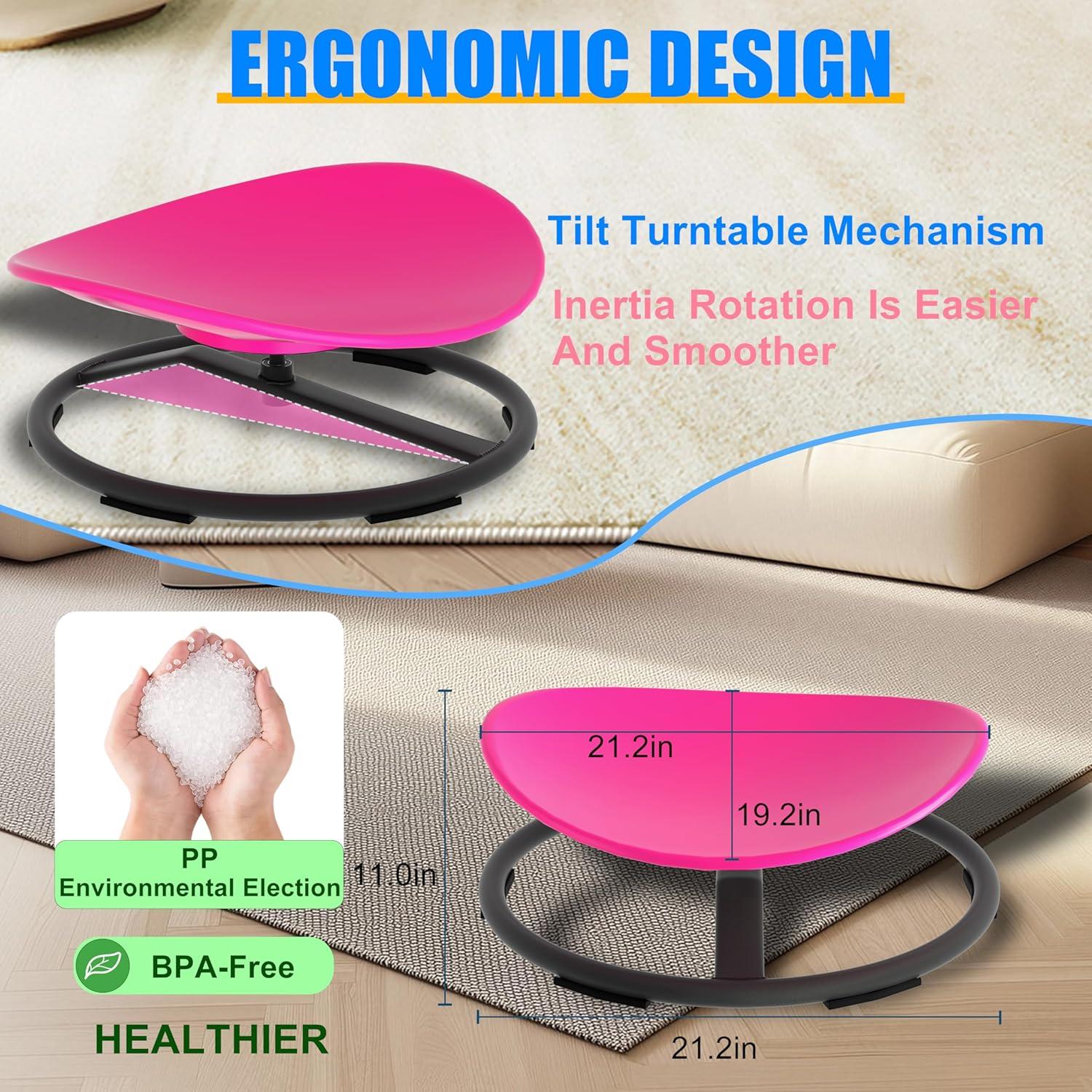 Silla Giratoria Sensorial CHICAURA Rosa para Niños 3+ Años