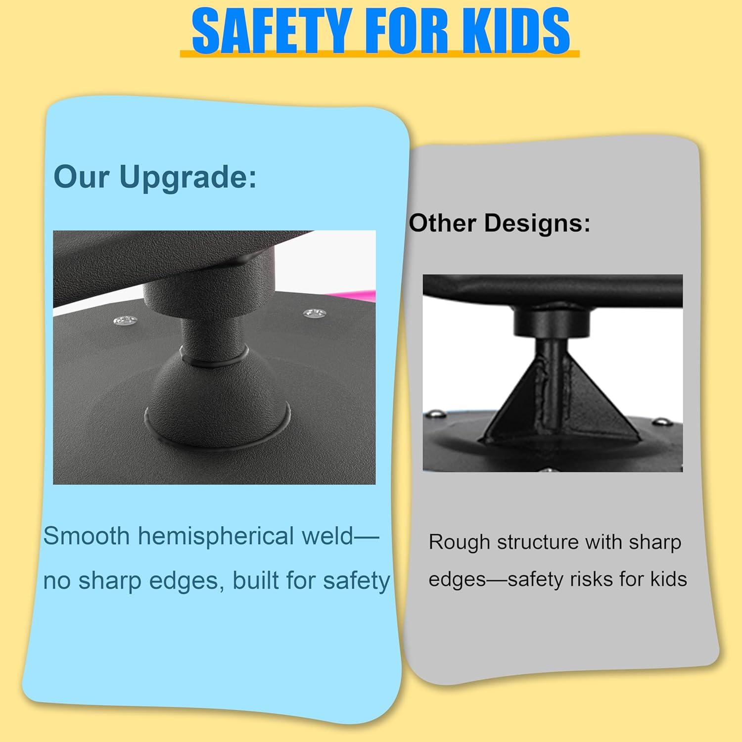 Silla Giratoria Sensorial CHICAURA Rosa para Niños 3+ Años