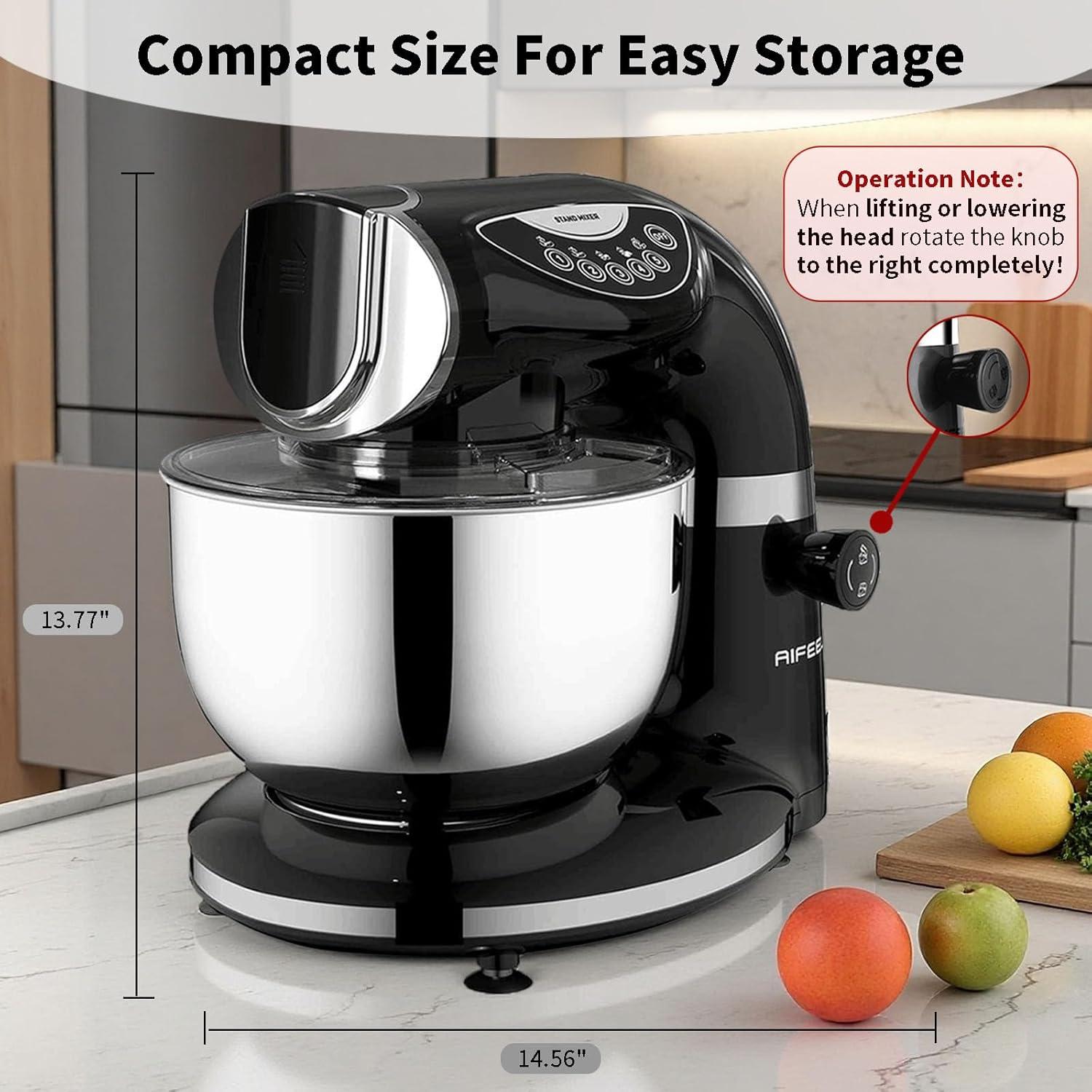 Batidora de Pie Aifeel 8.5QT + 6QT Acero Inoxidable Negra