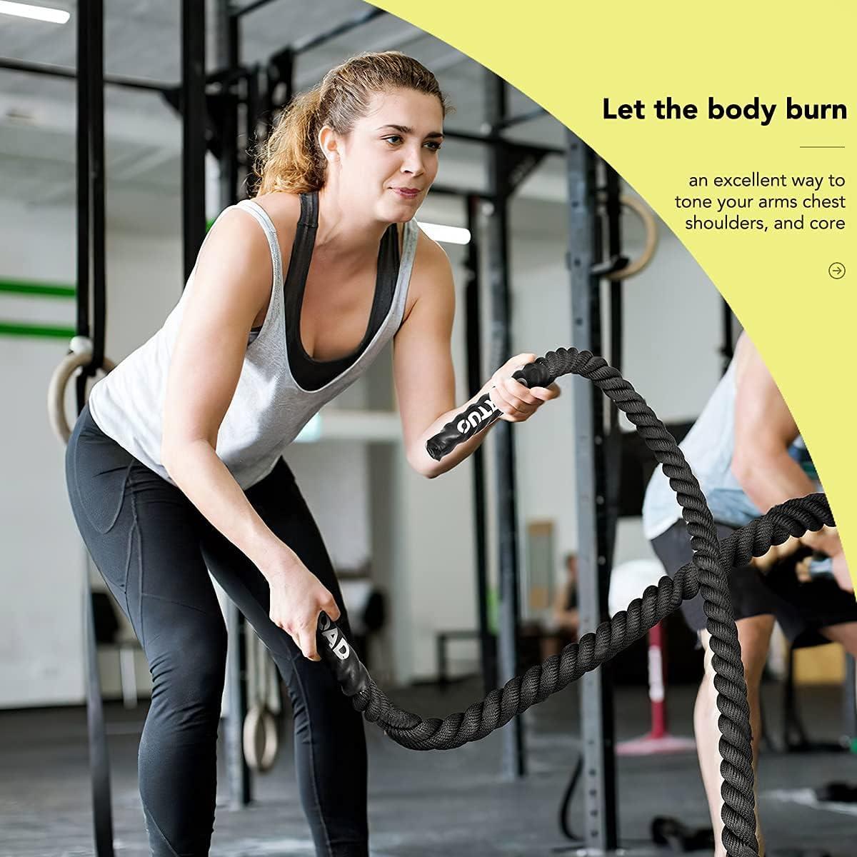 Cuerda de Batalla Max4out 3.81 cm x 9.14 m Poliester Negro