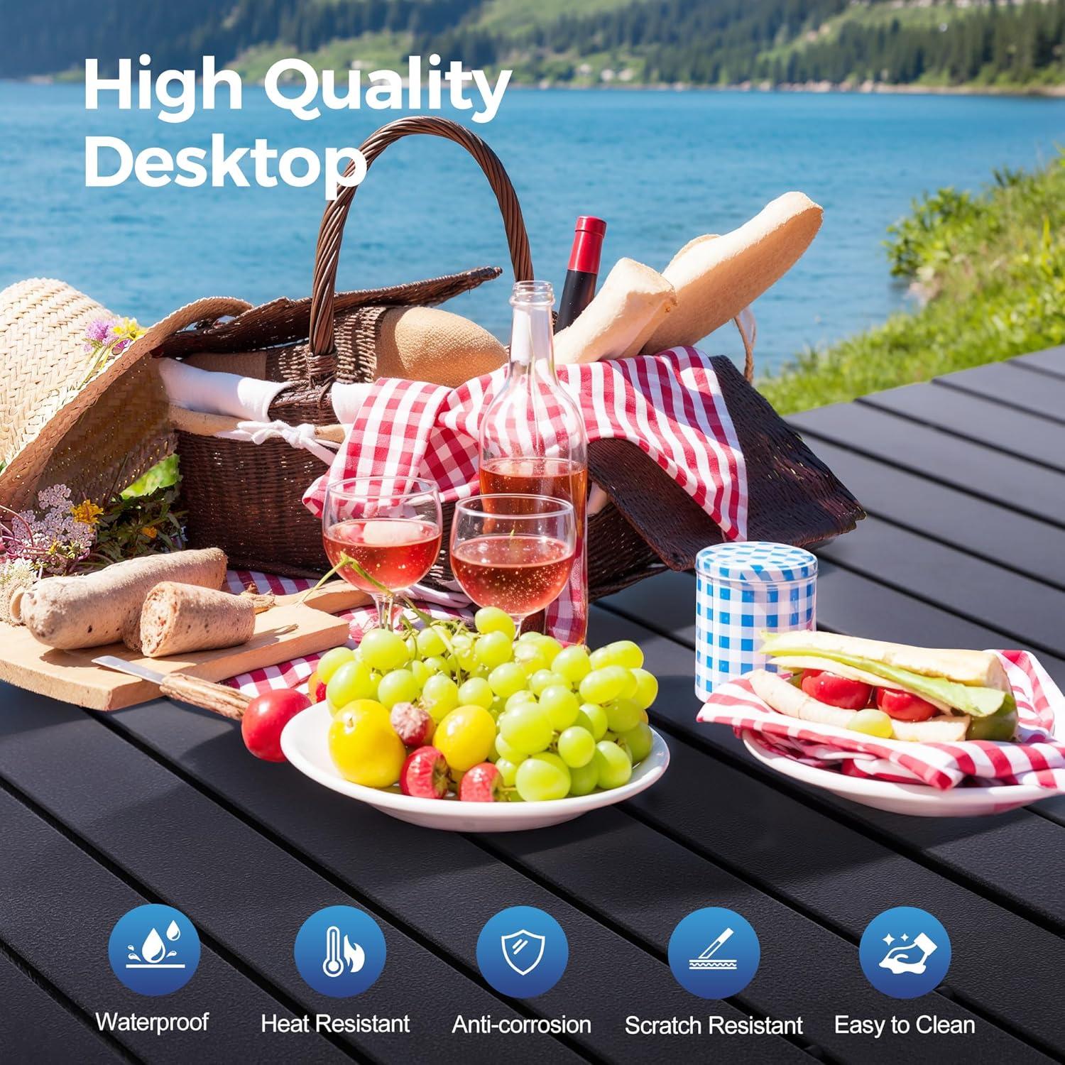 Mesa de Camping ALPHA CAMP Plegable Ajustable 5.6 kg