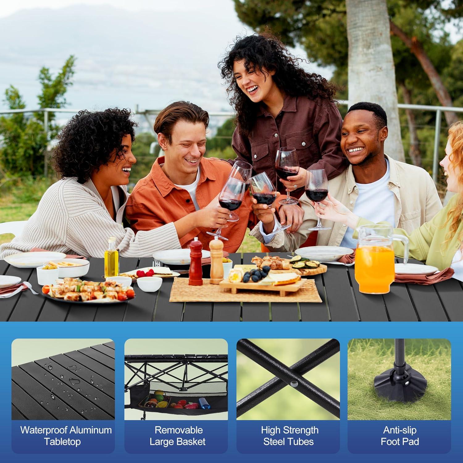 Mesa de Camping ALPHA CAMP Plegable Ajustable 5.6 kg