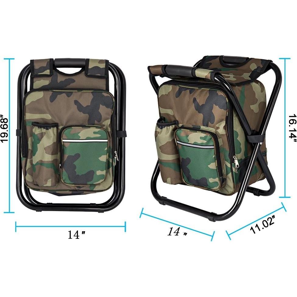 Mochila Enfriador Bright Star con Taburete Plegable 35x28x41cm