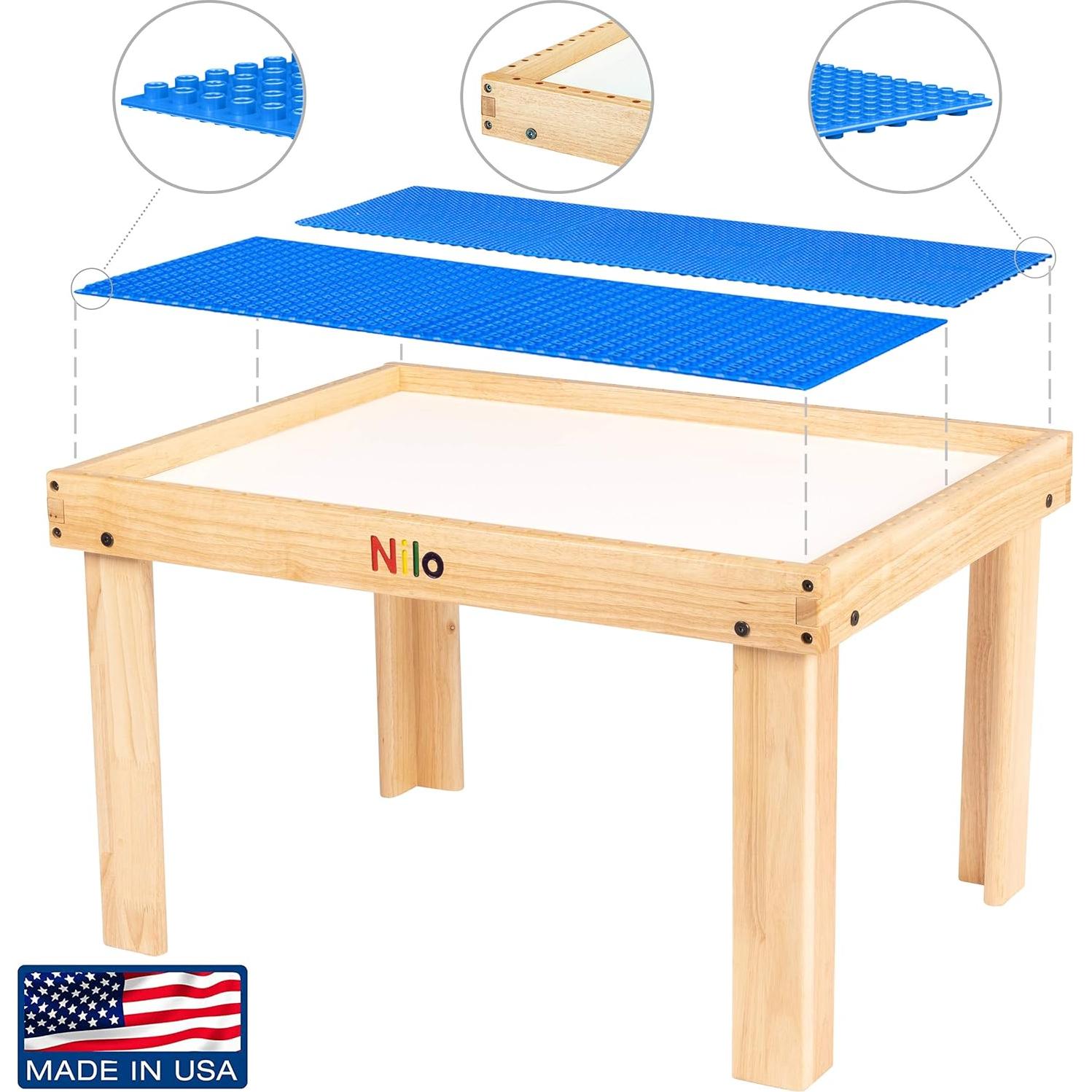 Mesa de Actividades NILO N34 para Niños con Placas Base Azules