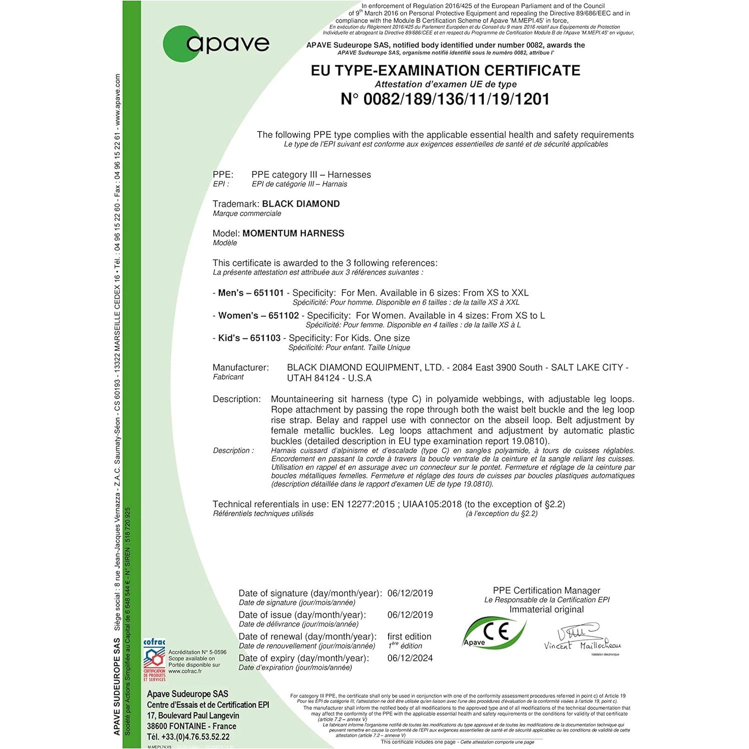 Arnés de Escalada Femenino Black Diamond Momentum Aqua