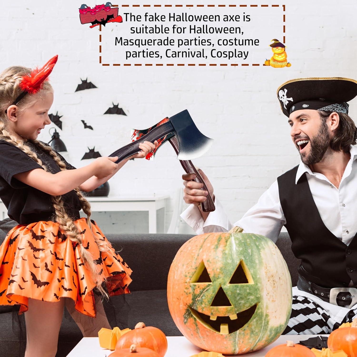 Paquete de 4 Hachas de Plástico Realistas Cotiny para Halloween