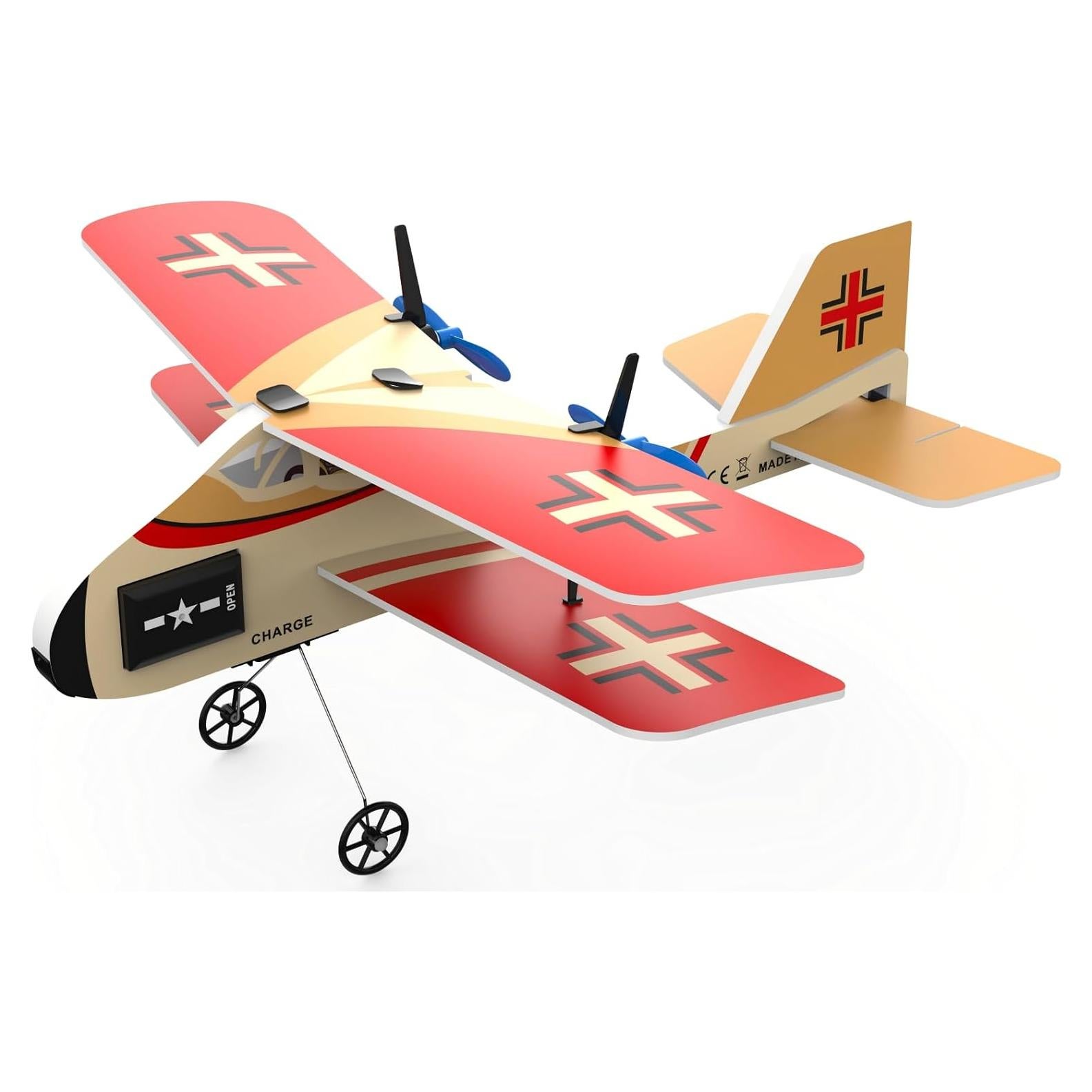 Biplano RC Naranja BEACONDESI 24cm con Giroscopio 2.4GHz