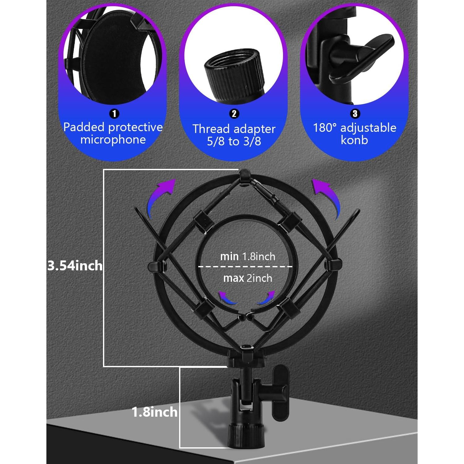 Soporte de micrófono universal Boseen JS-Lavalier 47-53mm