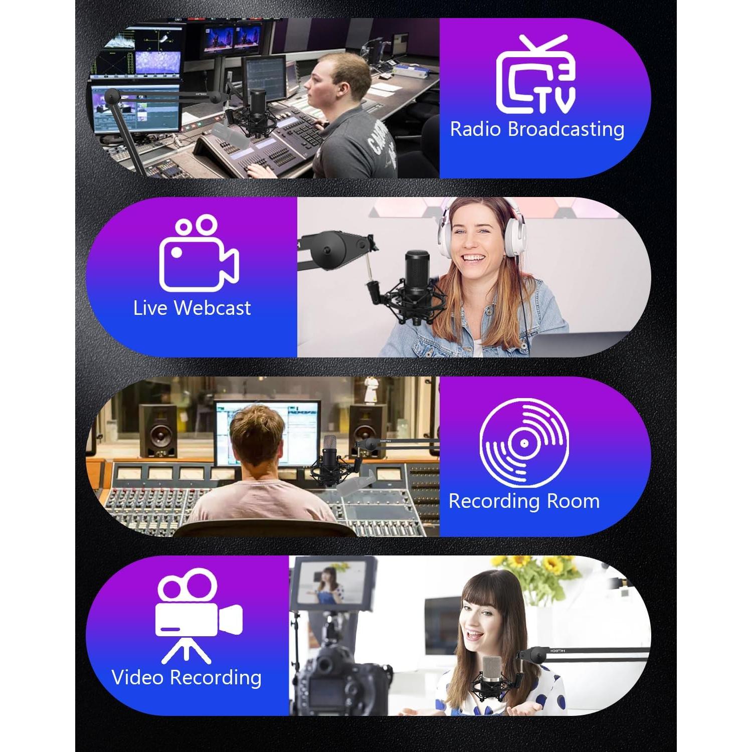 Soporte de micrófono universal Boseen JS-Lavalier 47-53mm