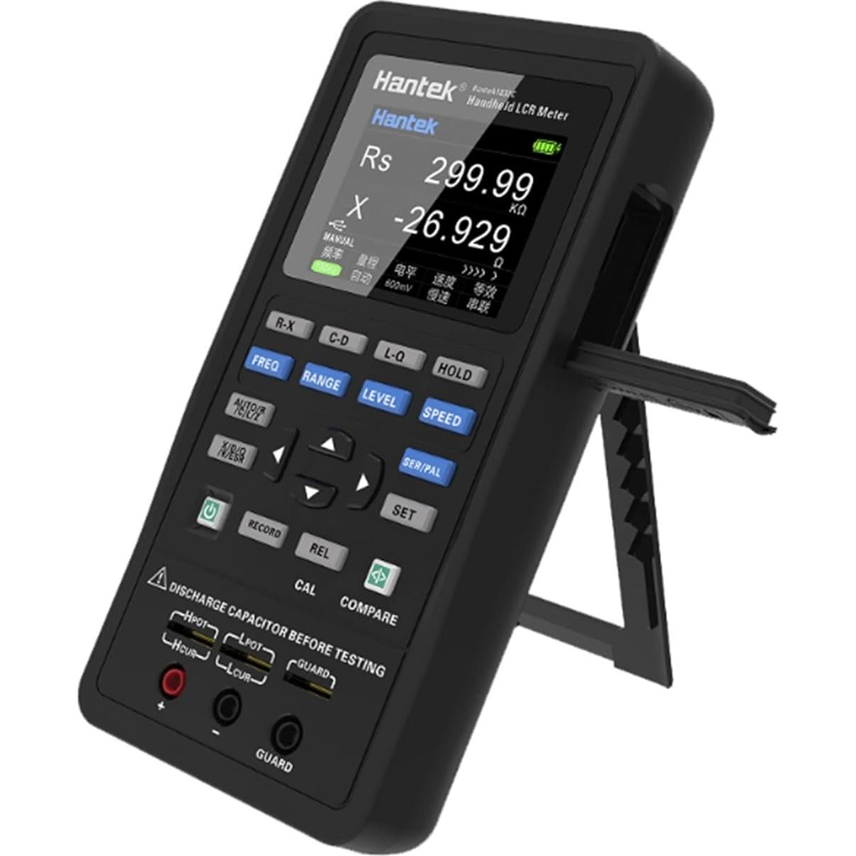 Medidor LCR Portátil Hantek 1832C-7 con Pantalla LCD 2.8"