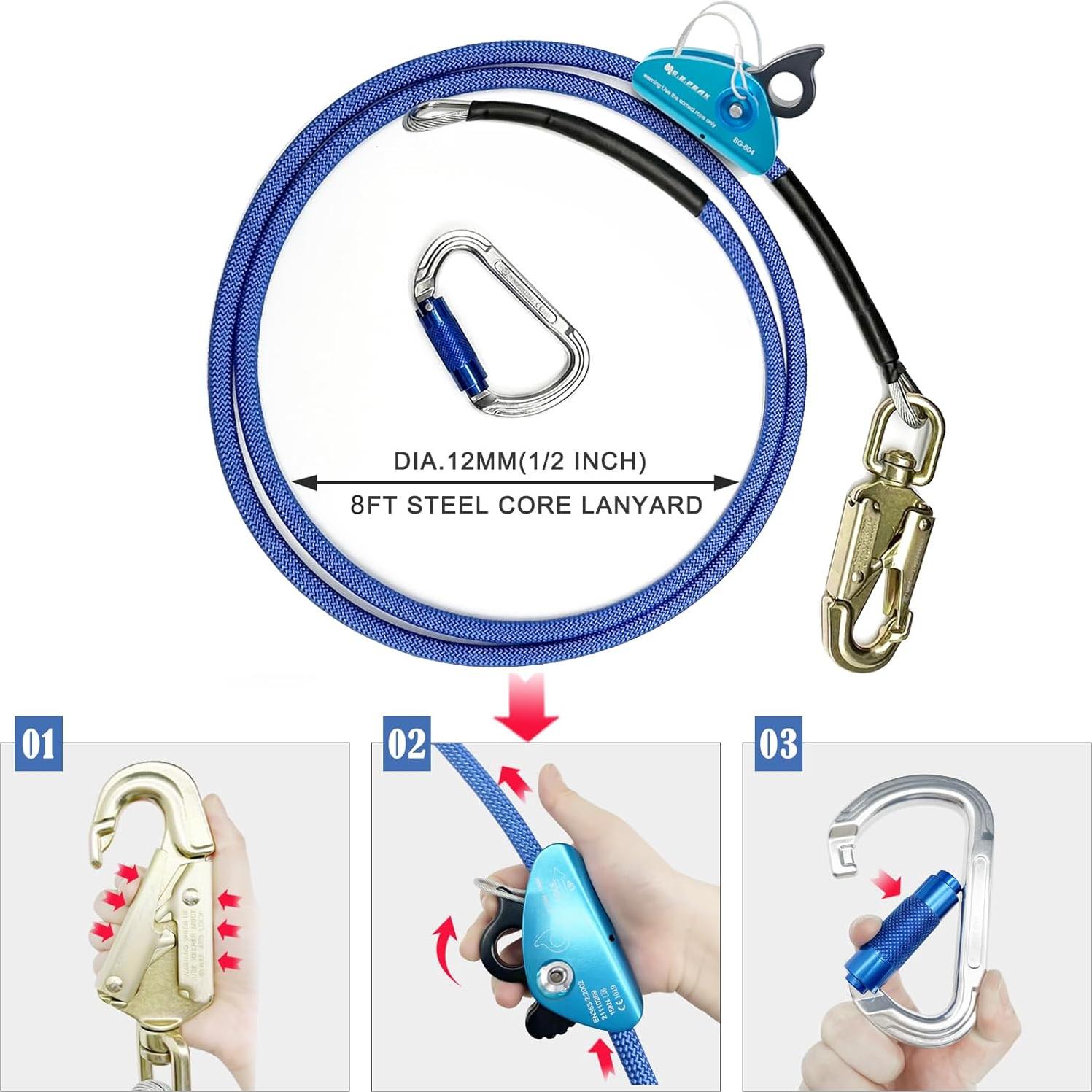 Kit de Escalada S.E.PEAK con Arnés y Lanyard Ajustable