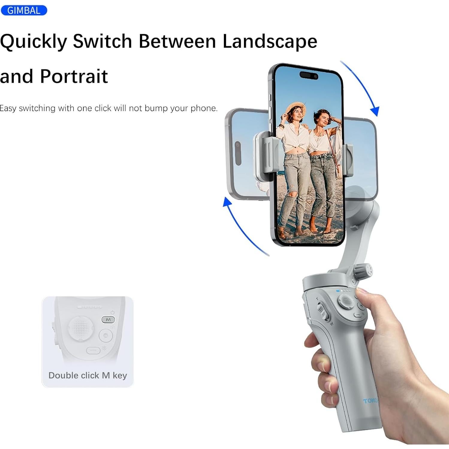 Estabilizador Gimbal GUEDIEO 3 Ejes Plegable para Smartphone