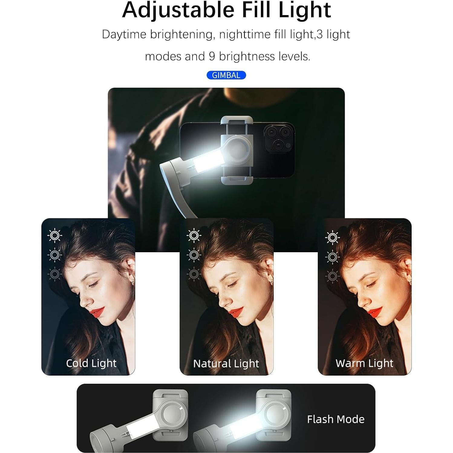 Estabilizador Gimbal GUEDIEO 3 Ejes Plegable para Smartphone