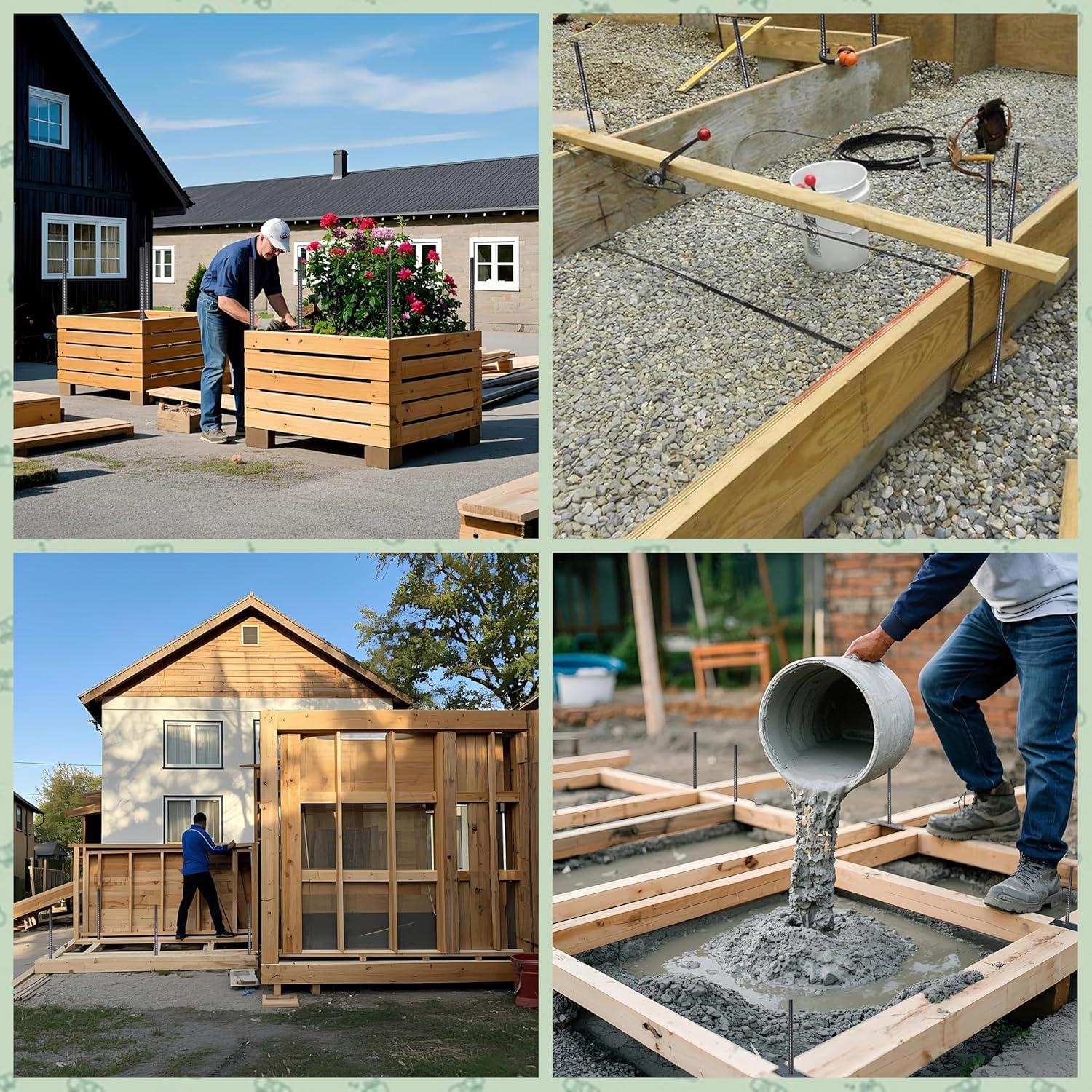 Estacas de Rebar VVOKGO 40,64 cm 24pcs Soporte Jardín