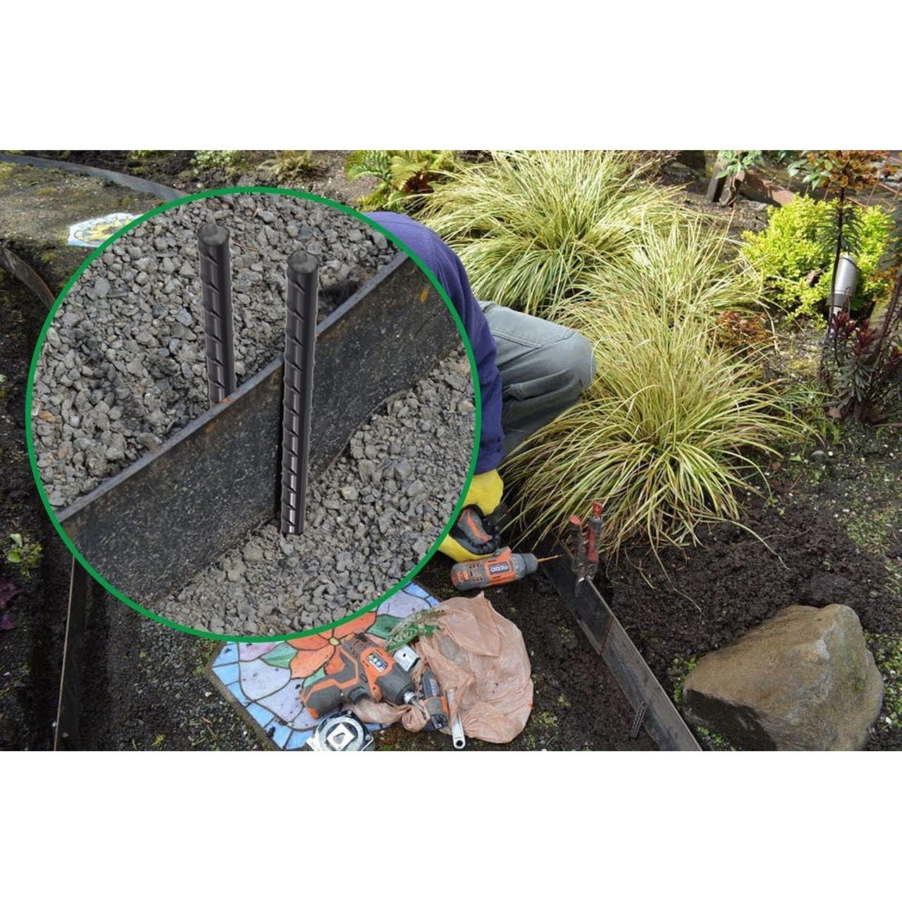 Estacas de Rebar VVOKGO 40,64 cm 24pcs Soporte Jardín