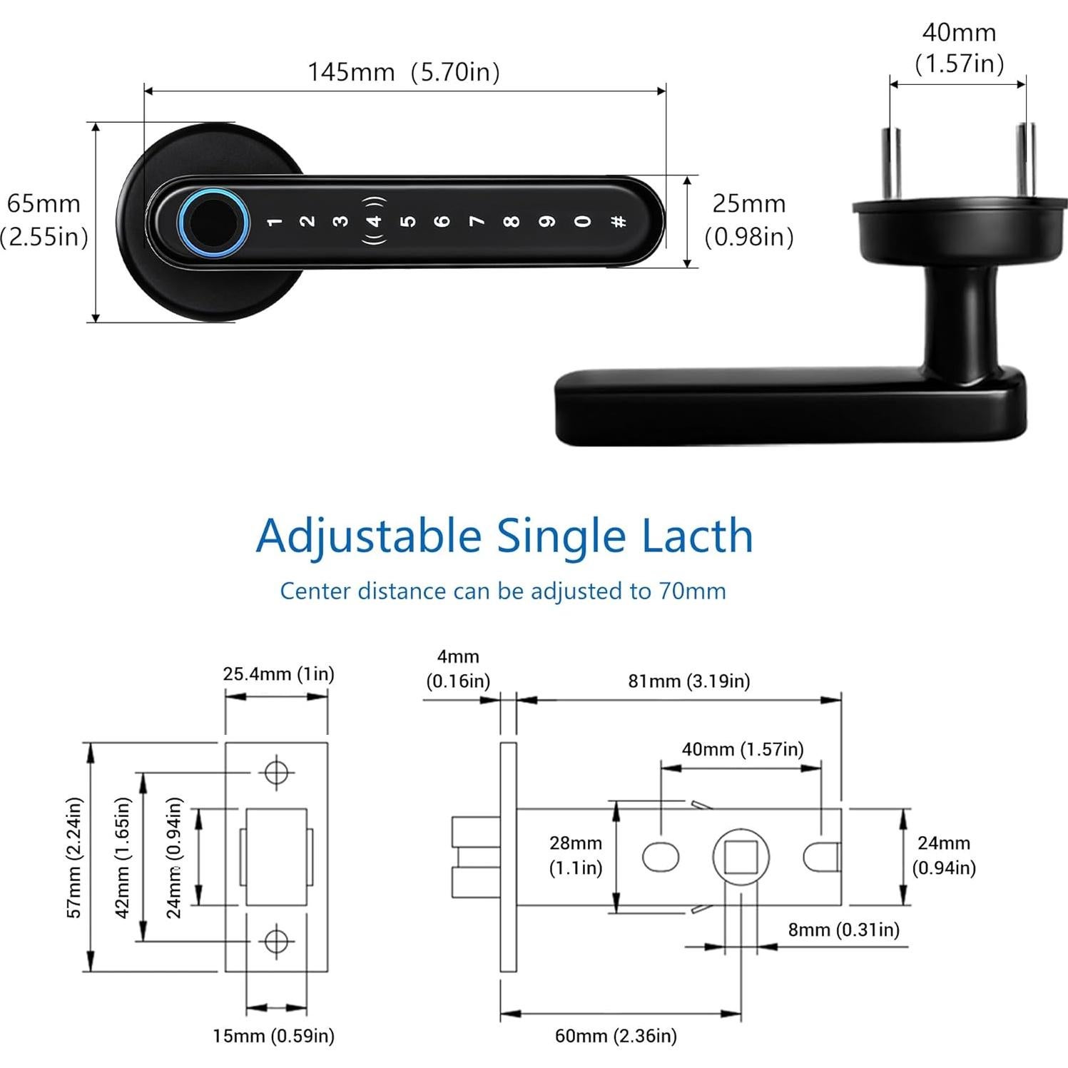 Cerradura Inteligente CATCHFACE FBA-G01 Huella Dactilar Bluetooth