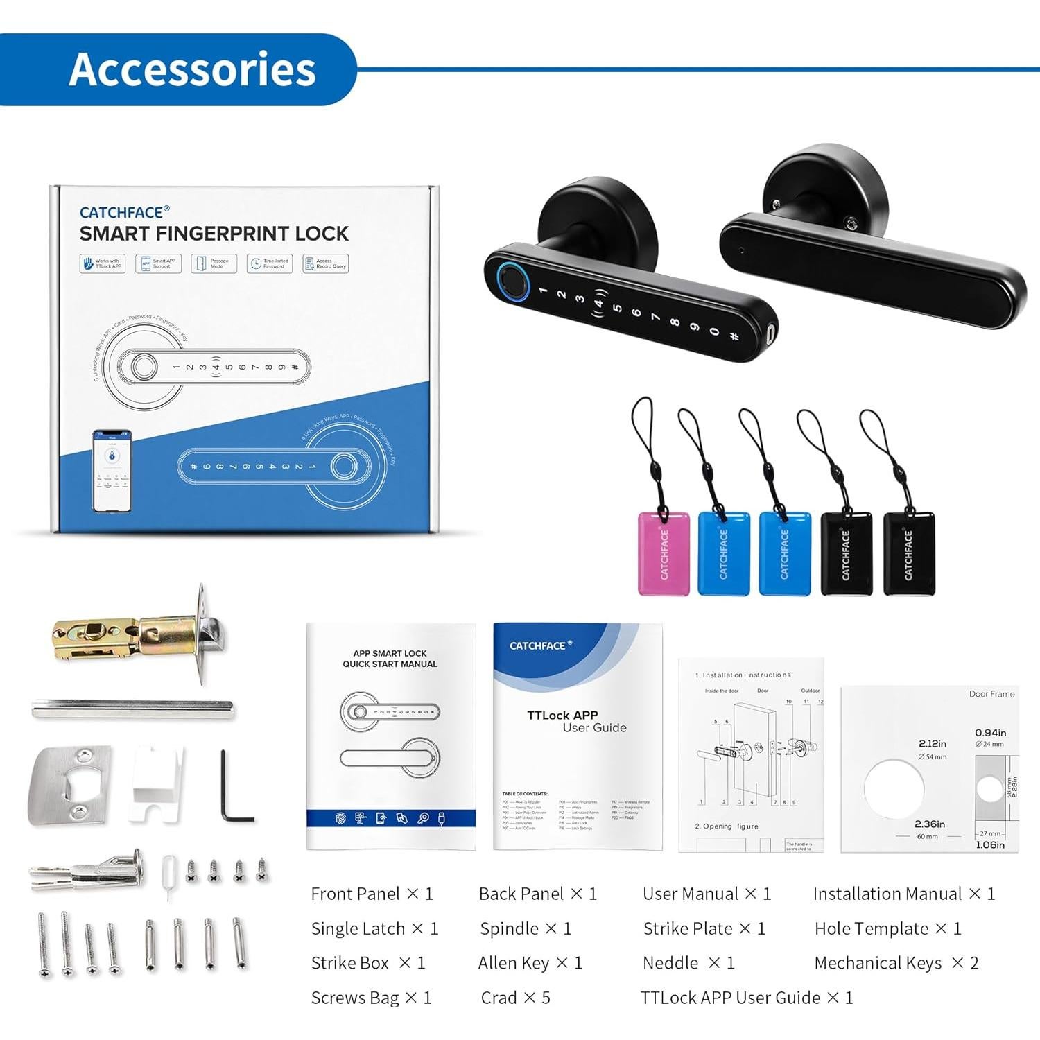 Cerradura Inteligente CATCHFACE FBA-G01 Huella Dactilar Bluetooth