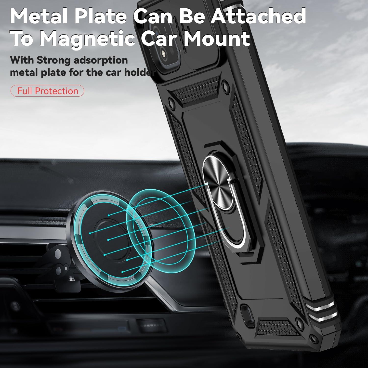 Funda para Realme C20/C20A/C11 2021 Tothedu Negra con Soporte