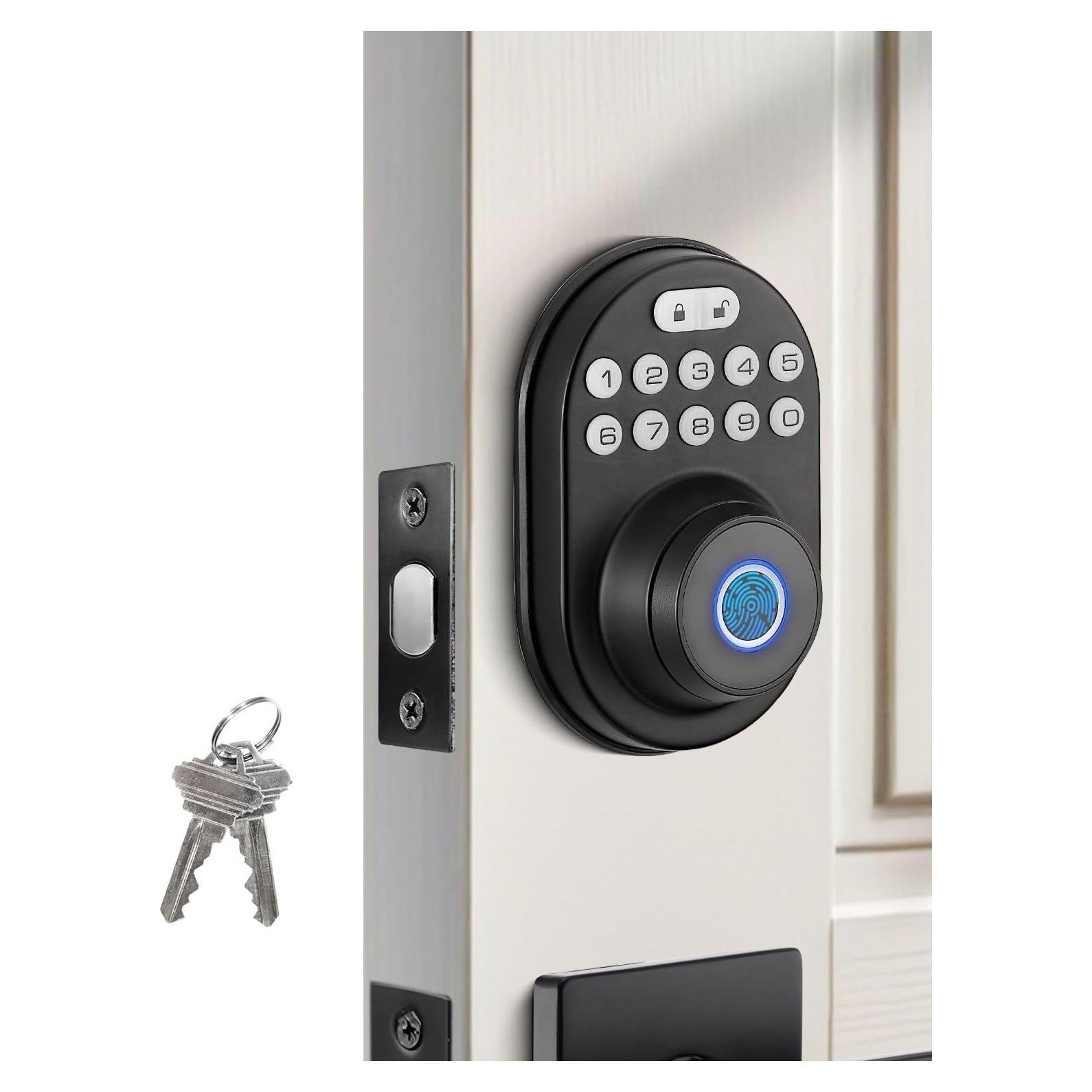 Cerradura Inteligente MENDOCK UF03 Biométrica Teclado Negro