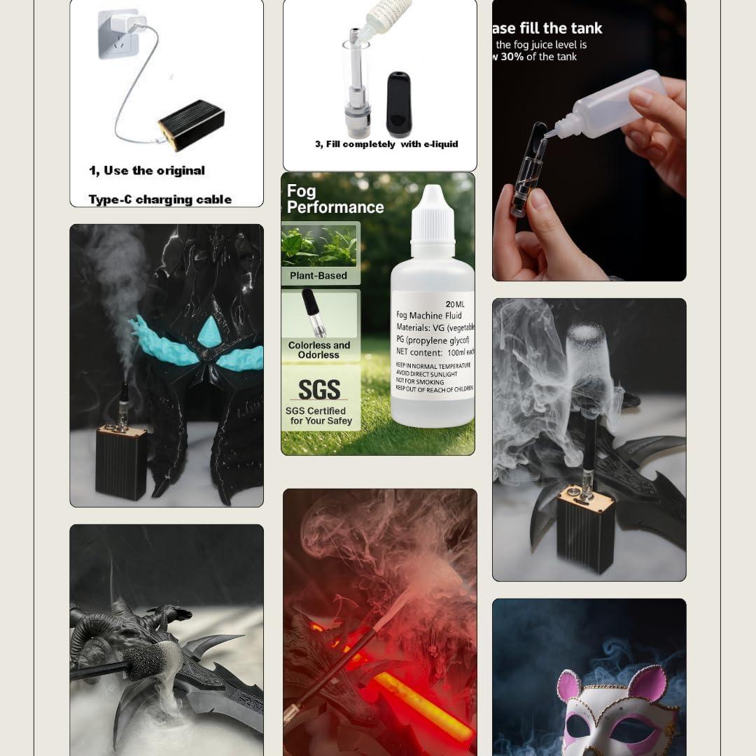 Máquina de Niebla Mini Portátil con Control Remoto - Regalo Negro